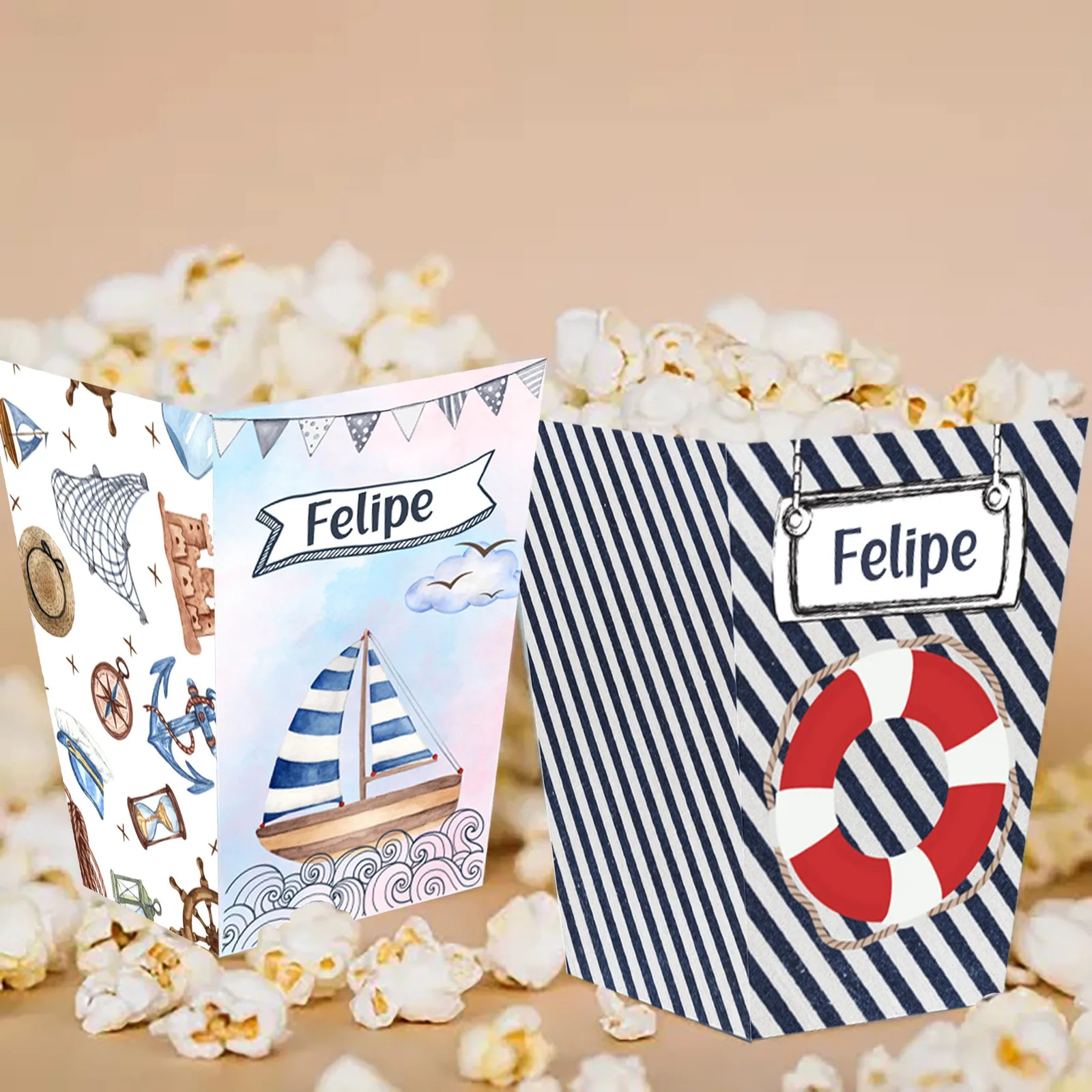 Nautical Watercolor Party Kit, Editable Sailor Invitations, Candy Bar (Digital Download)