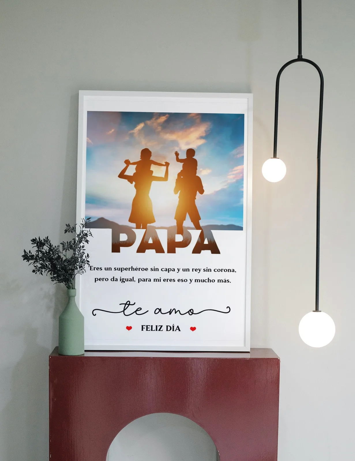 Fathers Day Photo Collage Template Personalized Gift for Dad Grandpa Canva PowerPoint Home Decor Prints digital download preview by Cute & Co.