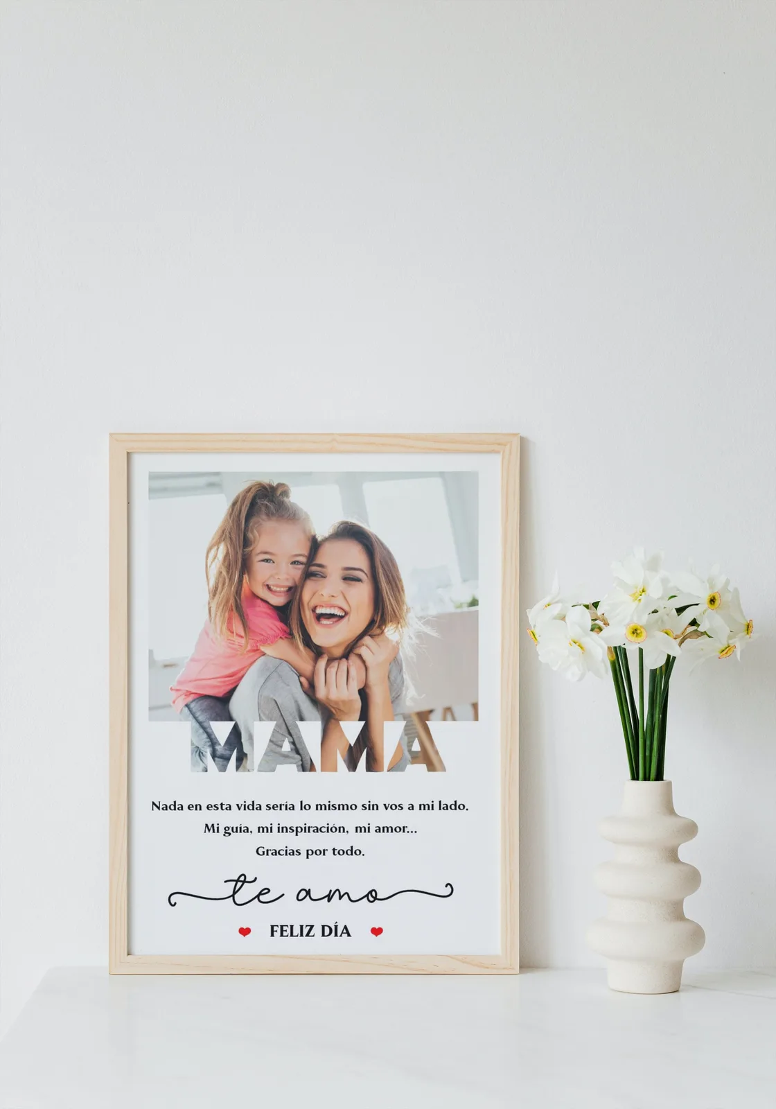 Mother's Day Photo Collage Template Personalized Gift for Mom Grandma Canva PowerPoint Home Decor Prints digital download preview by Cute & Co.