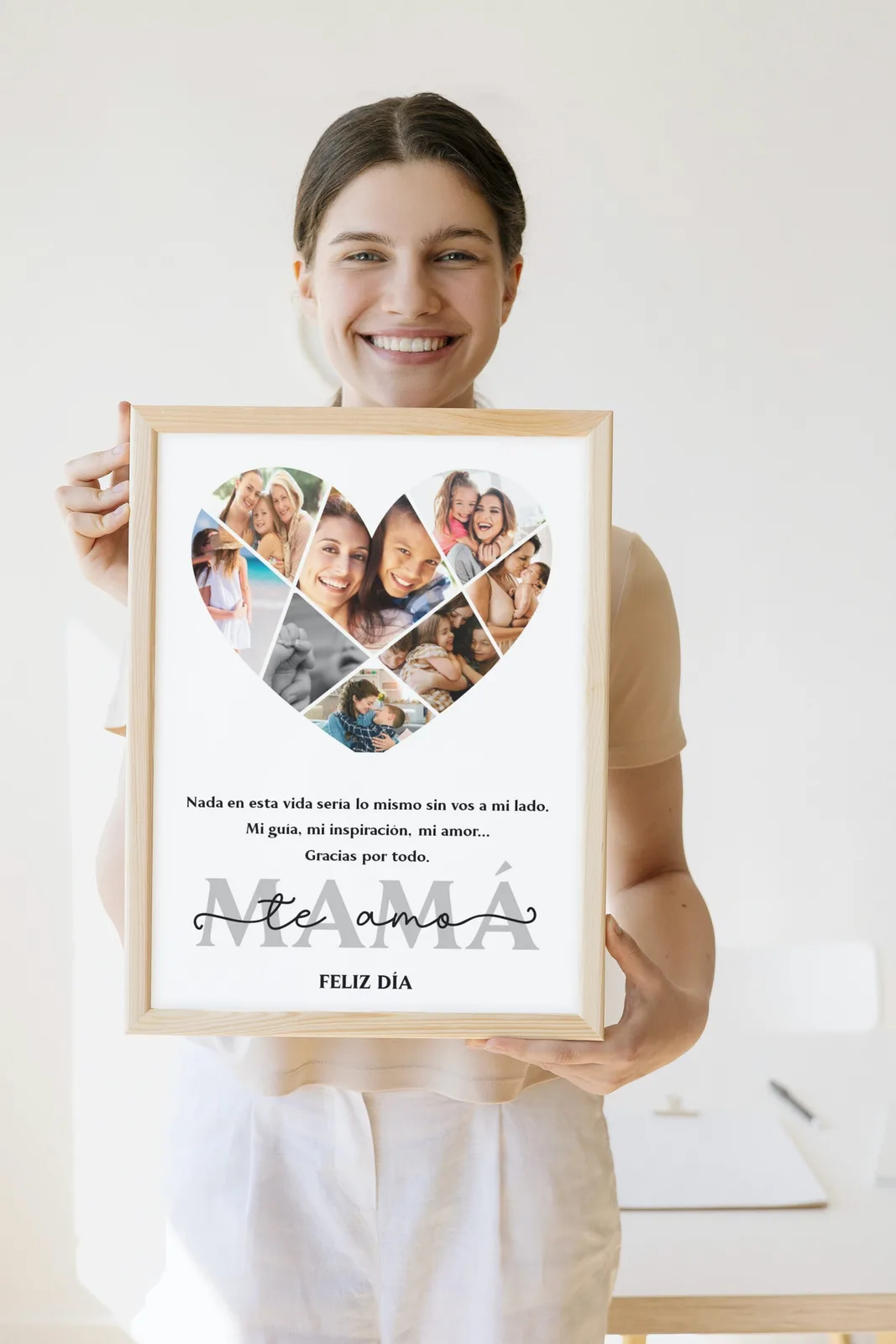 Mother's Day Photo Collage Template Personalized Gift for Mom Grandma Canva PowerPoint Home Decor Prints digital download preview by Cute & Co.
