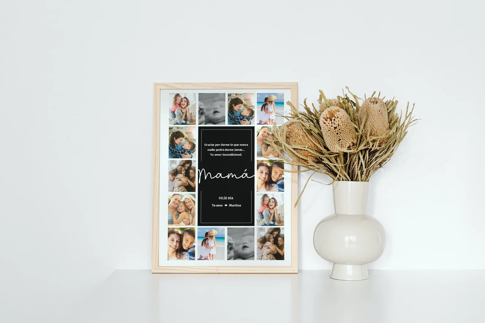 Mother's Day Photo Collage Template Personalized Gift for Mom Grandma Canva PowerPoint Home Decor Prints digital download preview by Cute & Co.