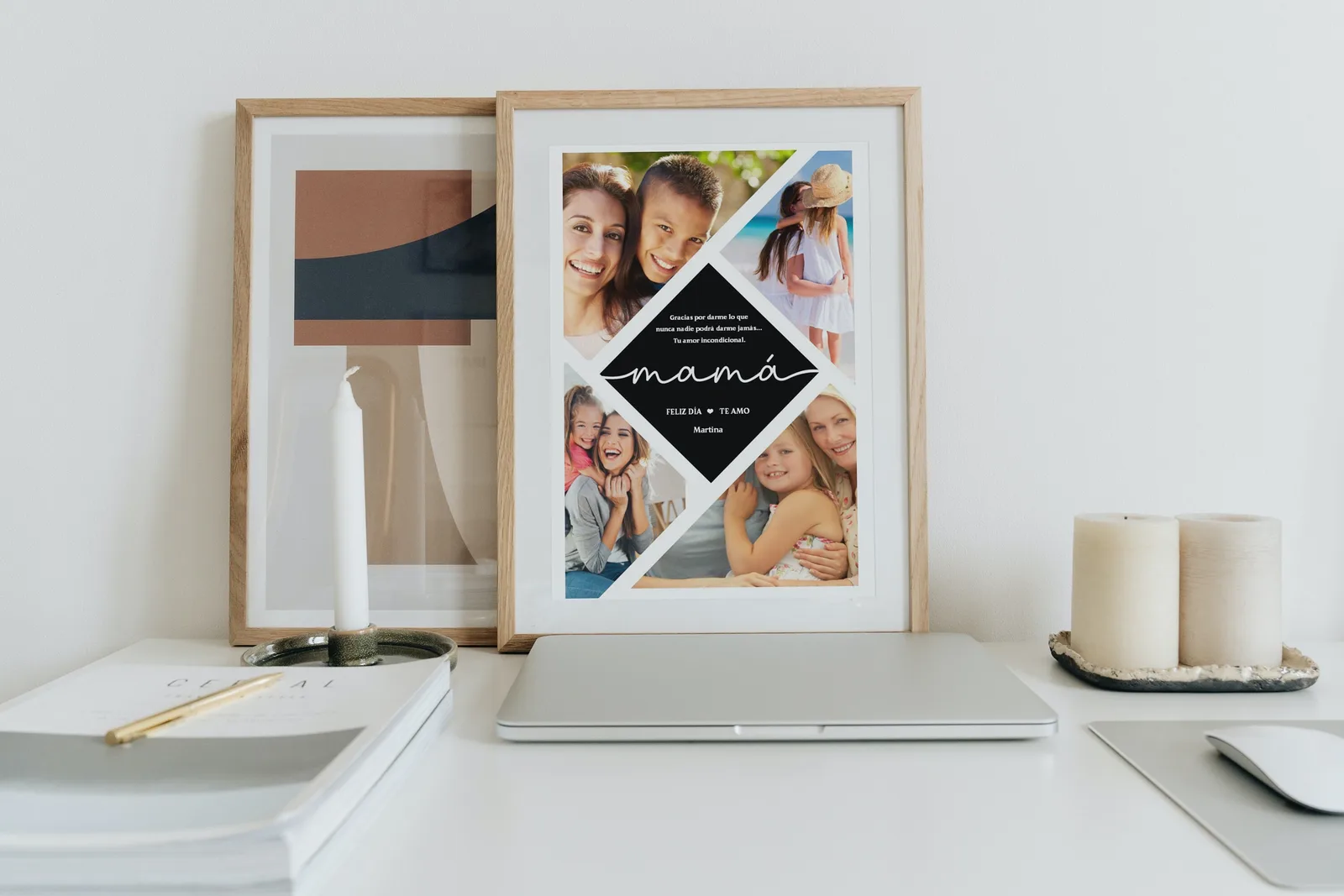 Mother's Day Photo Collage Template Personalized Gift for Mom Grandma Canva PowerPoint Home Decor Prints digital download preview by Cute & Co.