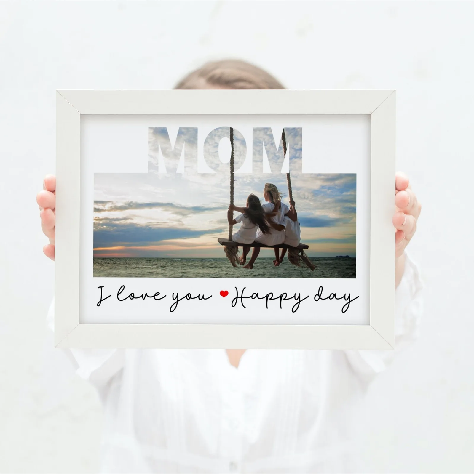 Mother's Day Photo Collage Template Personalized Gift for Mom Canva PowerPoint Home Decor Prints digital download preview by Cute & Co.