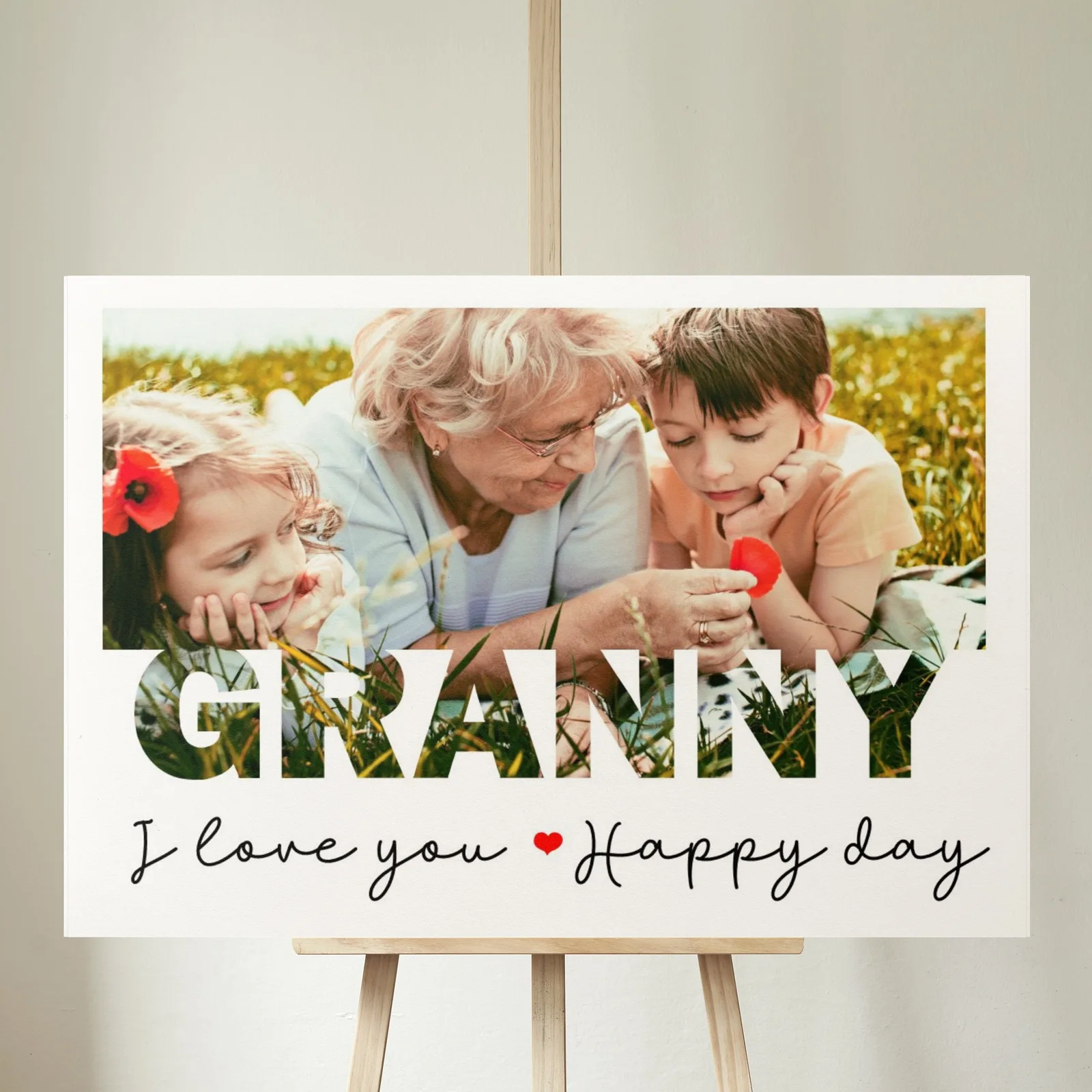 Mother's Day Photo Collage Template Personalized Gift for Mom Canva PowerPoint Home Decor Prints digital download preview by Cute & Co.