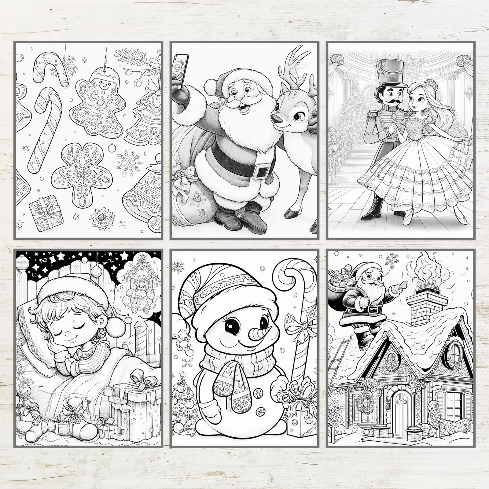 Christmas Coloring Book: 80 Pages, Santa, Winter Scenes (PDF Download)