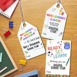 Back to School Gift Tags, Teacher Student Printable (PDF) Back to school digital download preview by Cute & Co.