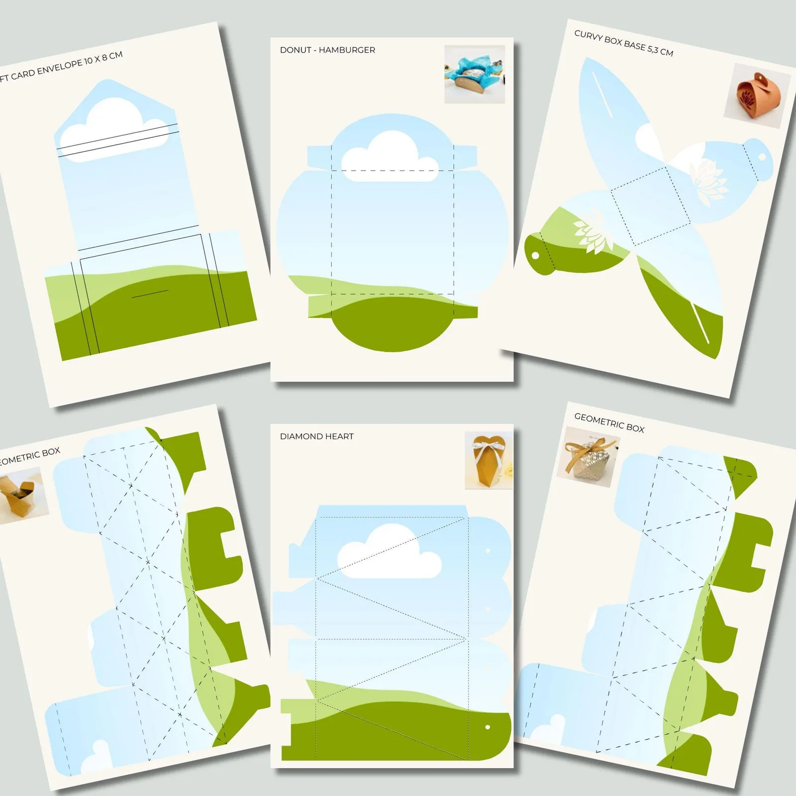 38 Gift Box Templates for Canva | Editable Favor Boxes + Digital Papers