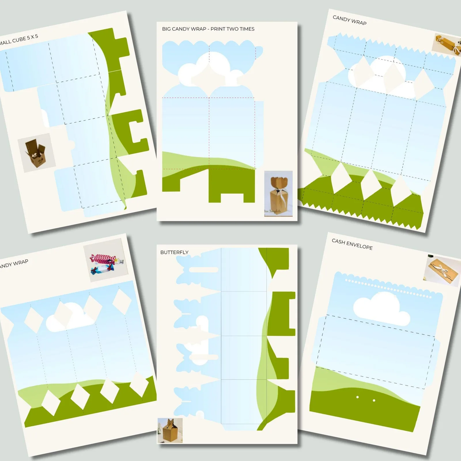 38 Gift Box Templates for Canva | Editable Favor Boxes + Digital Papers