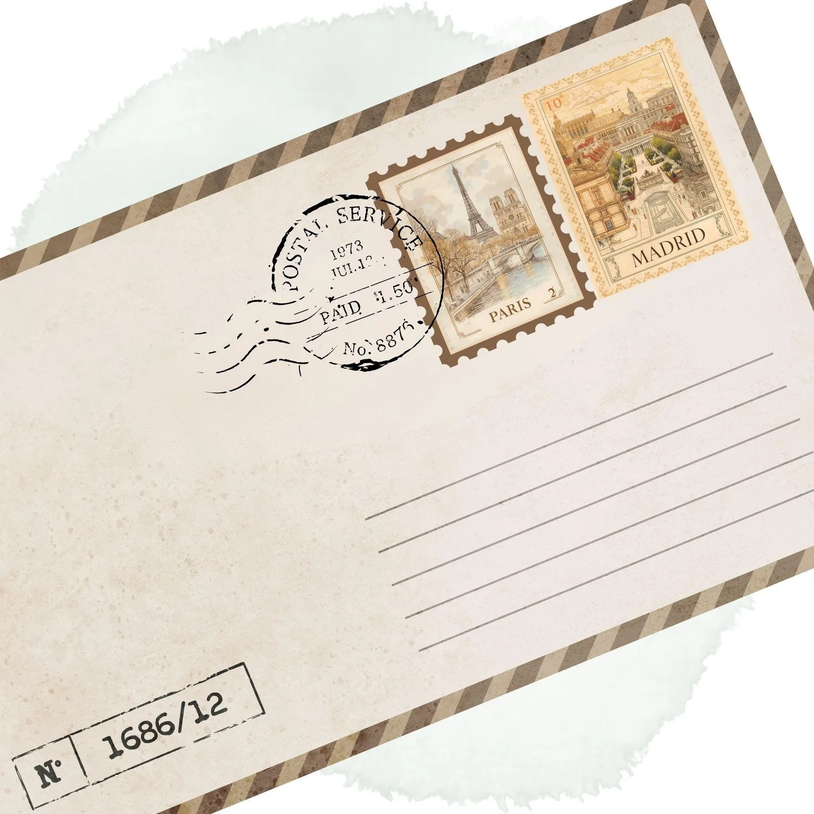 Vintage World Travel Stamp Clipart Set for Junk Journals, Scrapbooking & Wanderlust Crafts Cliparts digital download preview by Cute & Co.