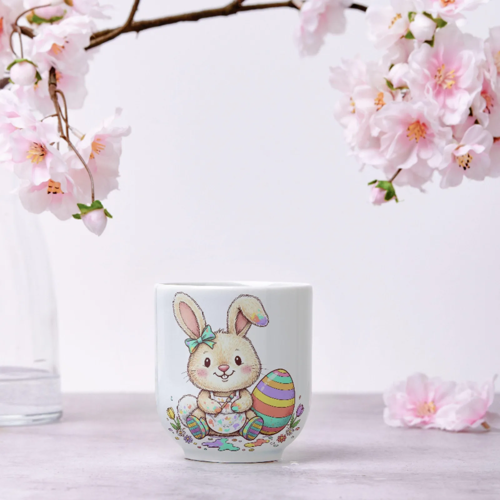 Vibrant Pastel Easter Clipart Set | Quirky Spring Rabbits, Eggs, Baskets & Elements Cliparts digital download preview by Cute & Co.
