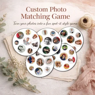 Custom Photo Matching Game - 55 Card Personalized Spot-It Style Game (Digital Download) Custom Products digital download preview by Cute & Co.