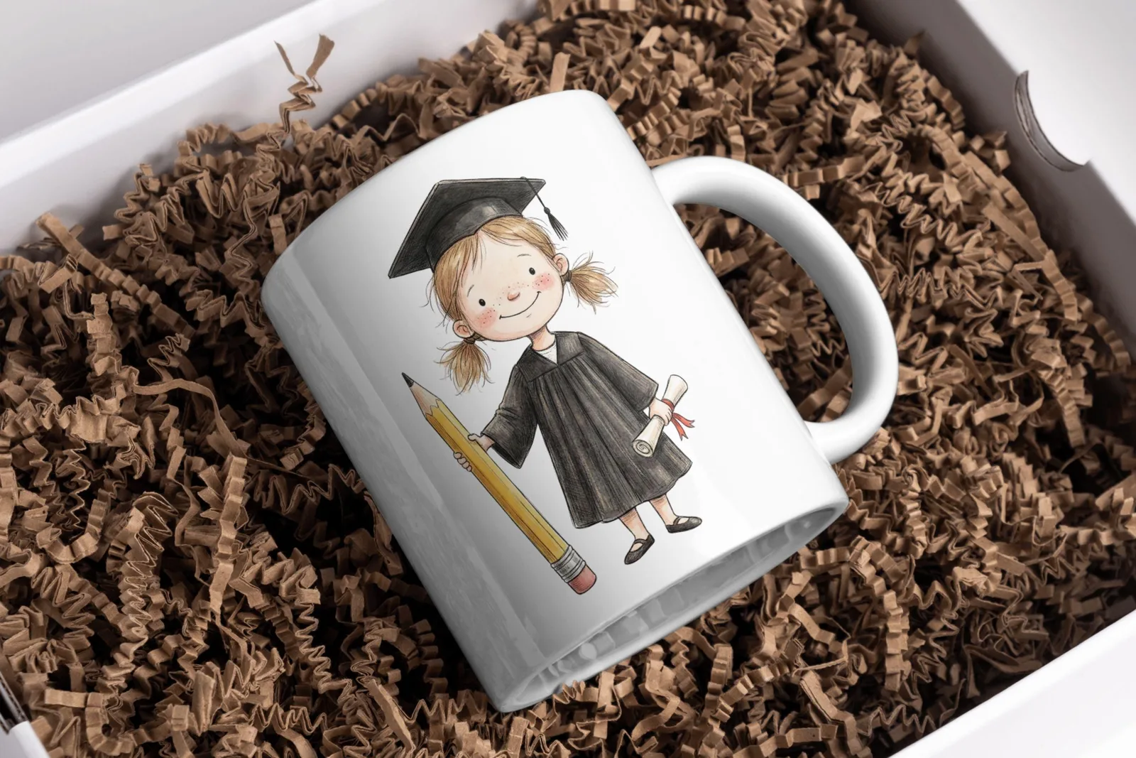 Little Graduates Clipart Bundle 30 PNG Kindergarten Graduation Kids Watercolor Hand Drawn Cliparts digital download preview by Cute & Co.