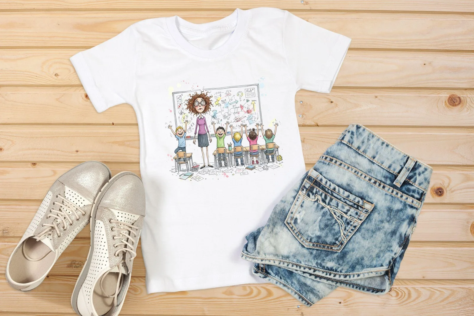 Funny Stressed Teacher Clipart Bundle Frazzled School Life PNG Watercolor Sticker Sublimation