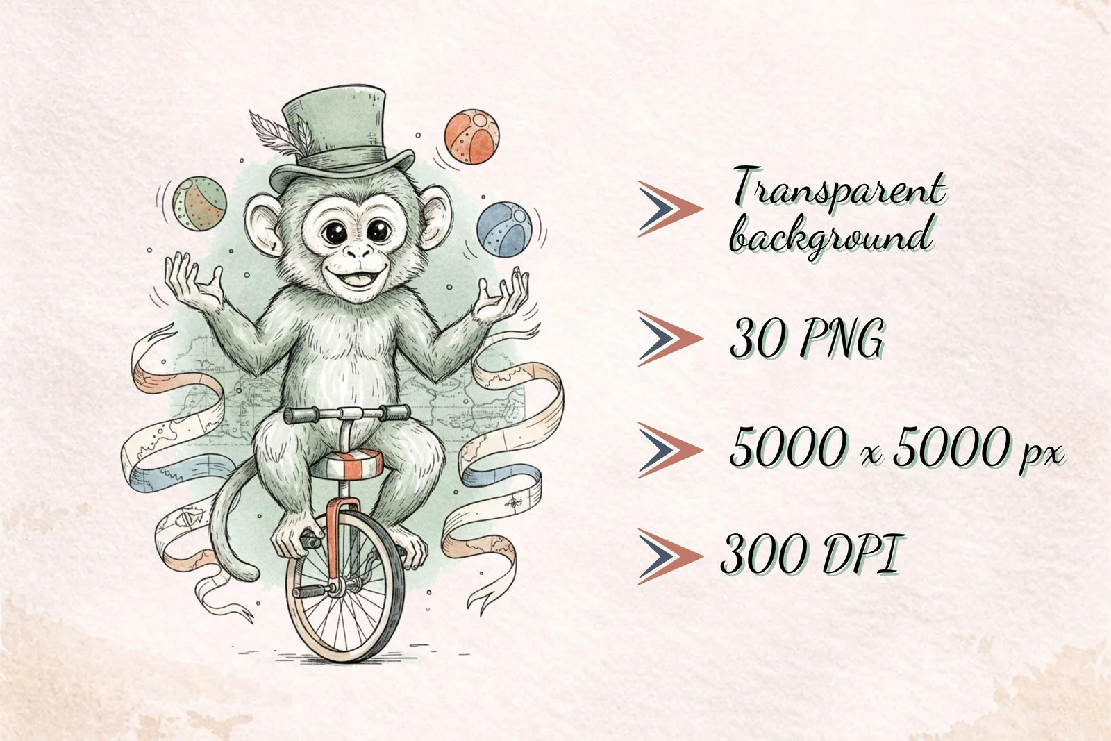 Vintage Circus Clipart Bundle, Pastel Carnival Animals PNG, Dreamy Hand Drawn Carousel Horse Cliparts digital download preview by Cute & Co.