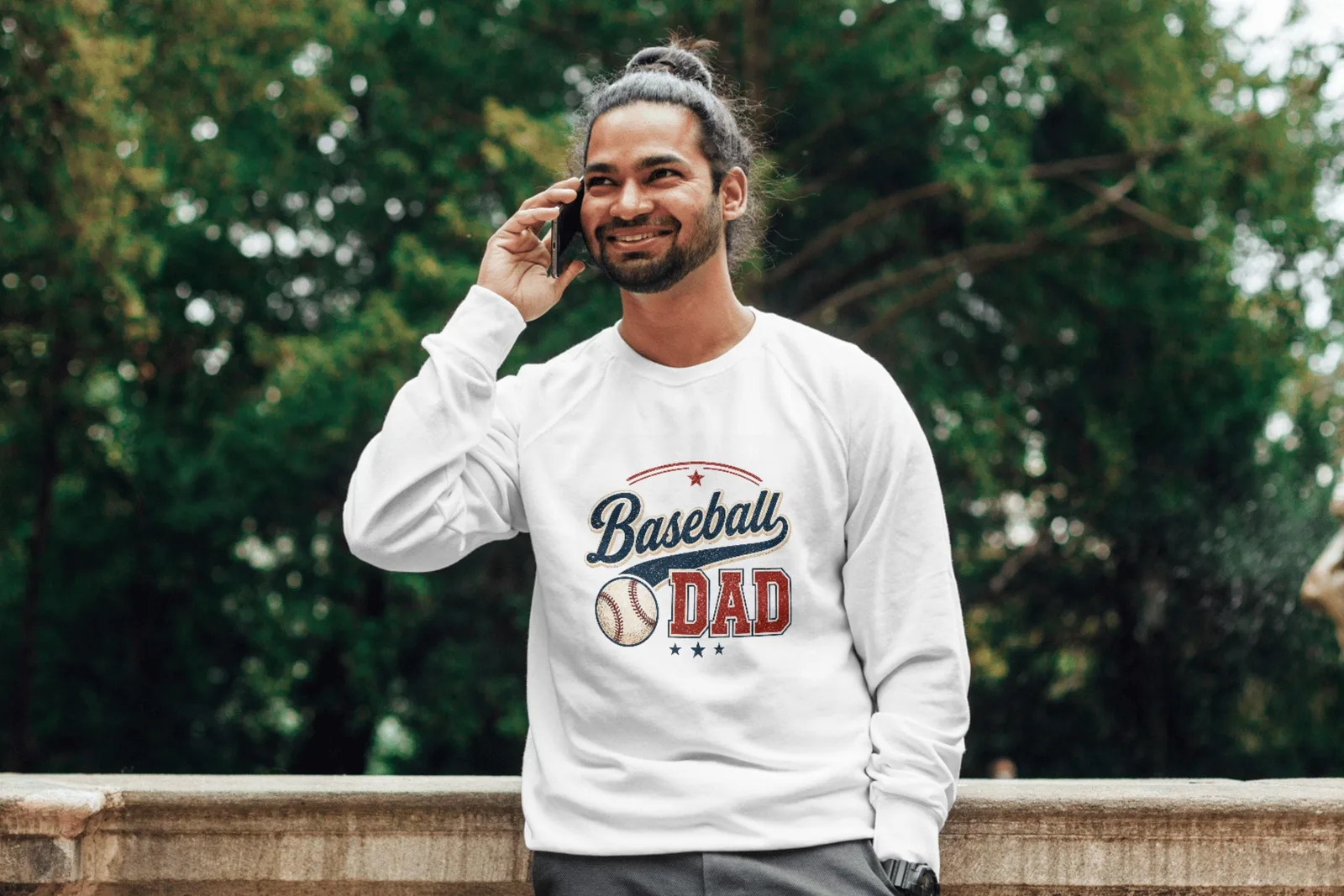 Baseball Dad PNG Retro Sports Shirt Design for Fathers Day Game Day Gifts