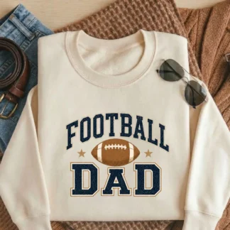 Football Dad PNG Retro Sports Shirt Design for Fathers Day Game Day Gifts