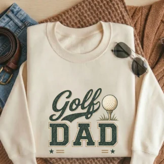Golf Dad PNG Retro Sports Shirt Design for Fathers Day Golf Lover Gifts