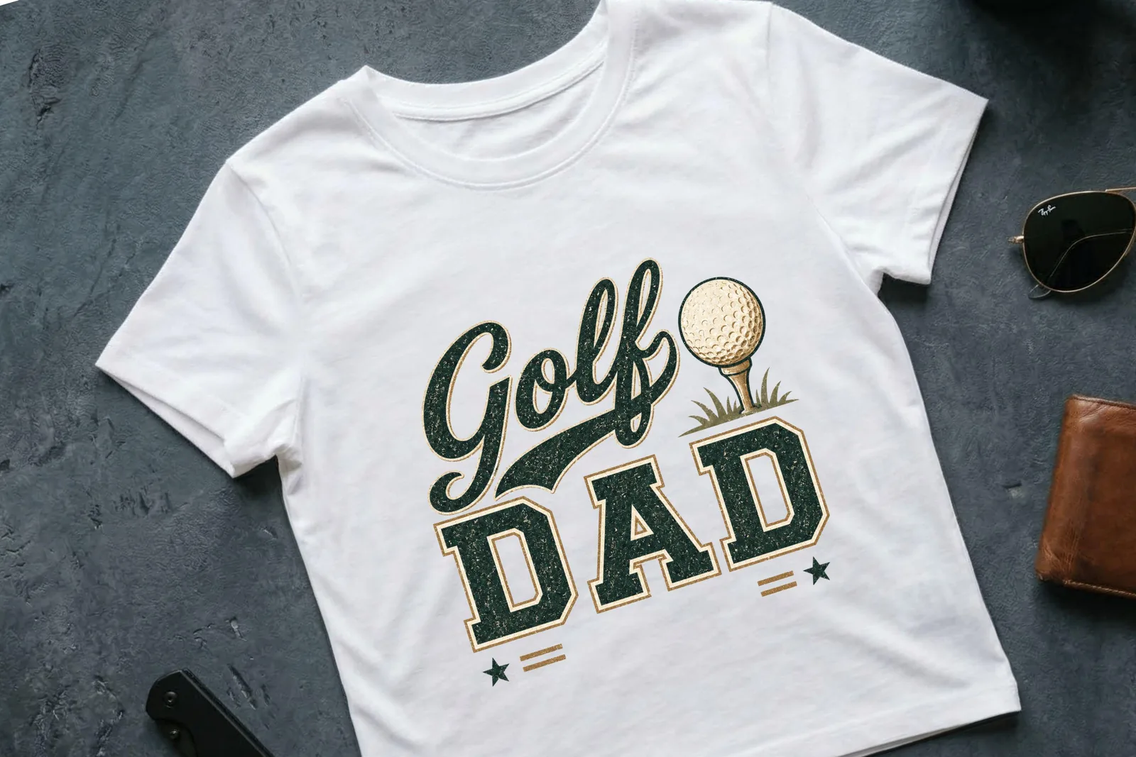 Golf Dad PNG Retro Sports Shirt Design for Fathers Day Golf Lover Gifts Cliparts digital download preview by Cute & Co.