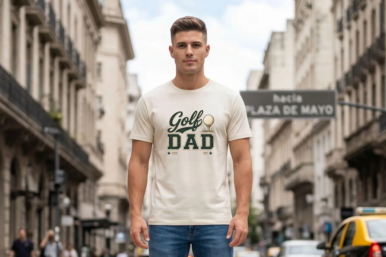 Golf Dad PNG Retro Sports Shirt Design for Fathers Day Golf Lover Gifts Cliparts digital download preview by Cute & Co.