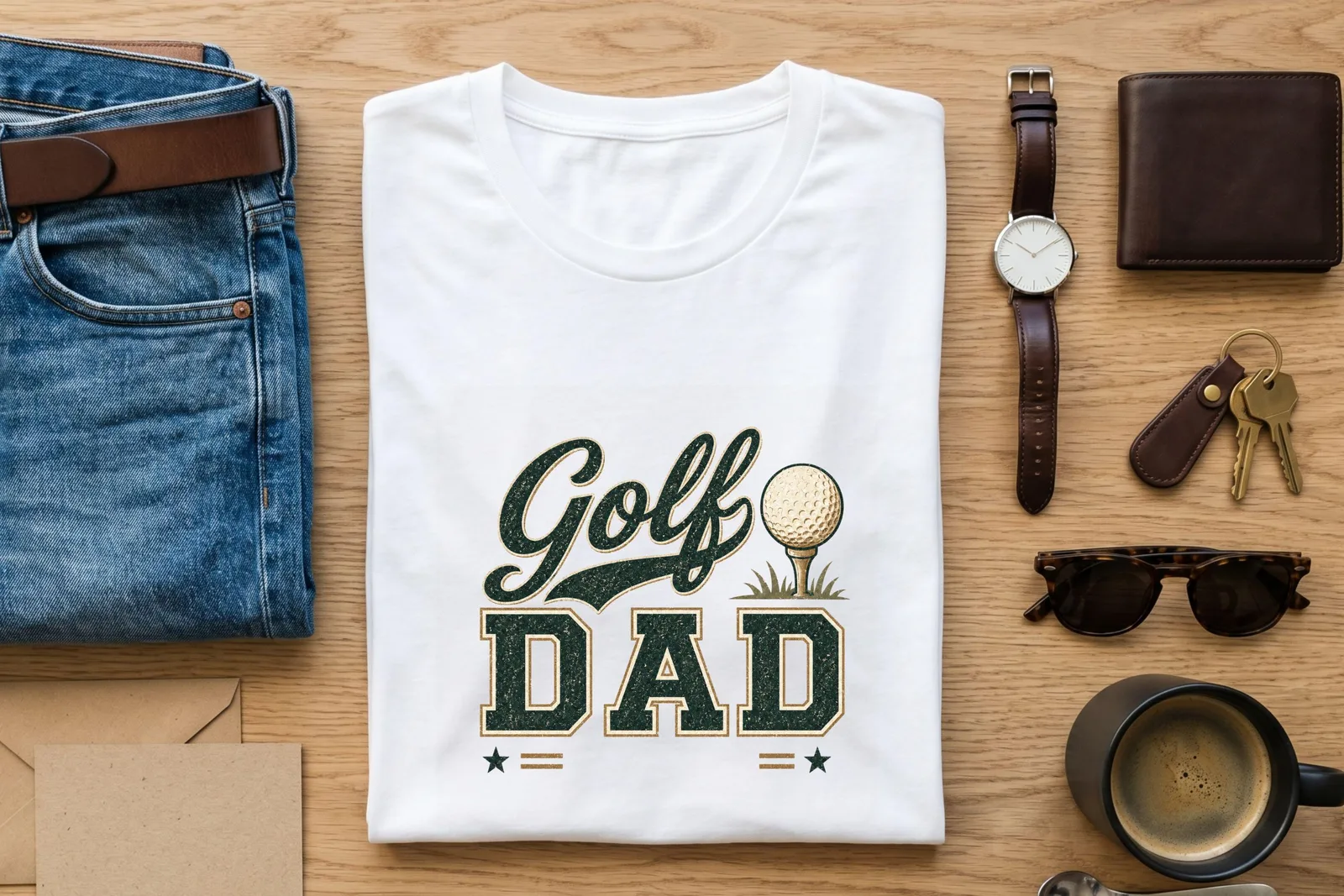 Golf Dad PNG Retro Sports Shirt Design for Fathers Day Golf Lover Gifts Cliparts digital download preview by Cute & Co.