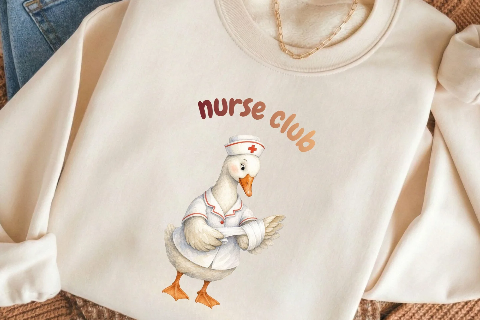 Nurse Goose Clipart Bundle, Medical Profession PNG, Healthcare Teacher Appreciation Graphics Cliparts digital download preview by Cute & Co.