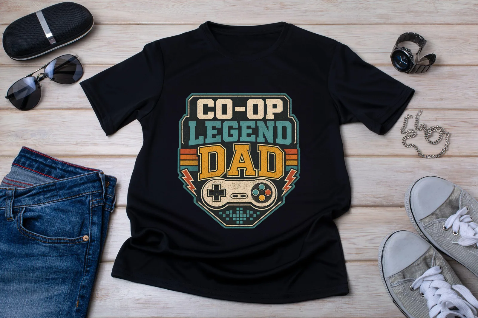 Co Op Legend Dad Sidekick Kid PNG, Father's Day Gamer Matching Shirt Design Cliparts digital download preview by Cute & Co.