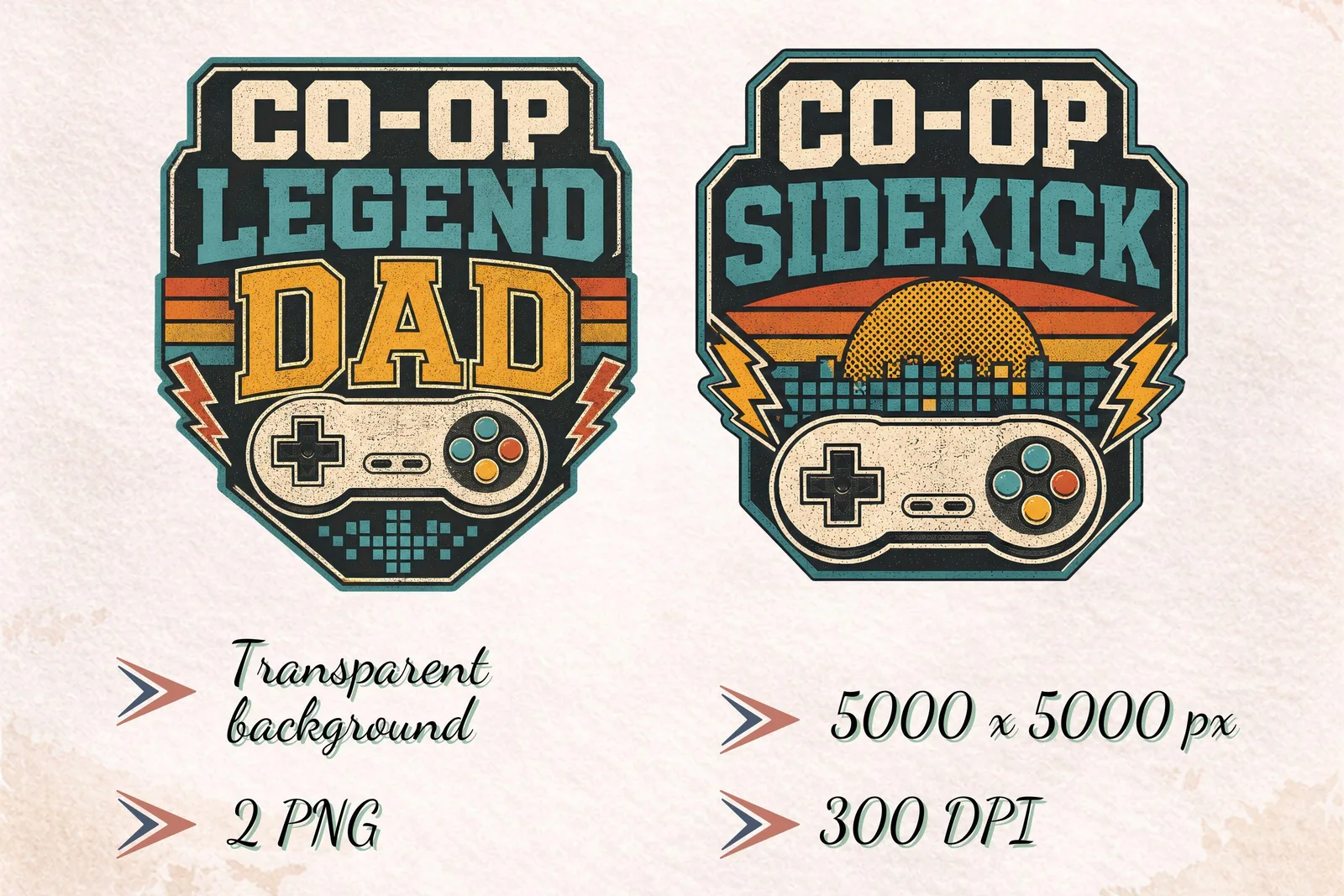Co Op Legend Dad Sidekick Kid PNG, Father's Day Gamer Matching Shirt Design