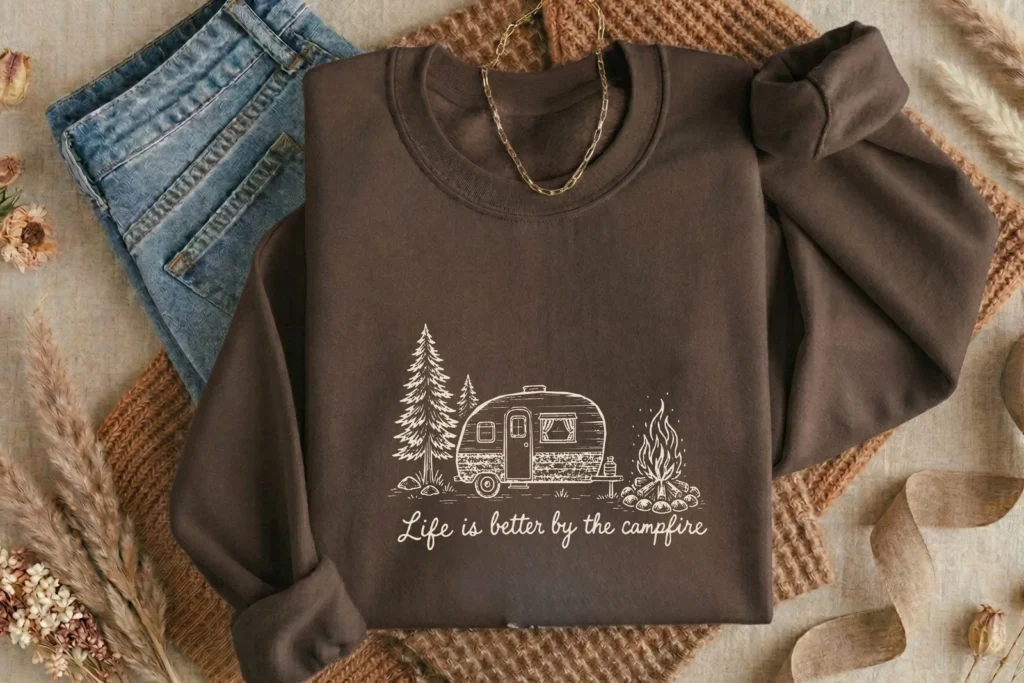 Life Is Better By The Campfire SVG PNG, Camping Shirt Design, Retro Camping Cliparts digital download preview by Cute & Co.