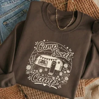 Camp Sweet Camp SVG PNG, Camping Shirt Design, Girl Summer