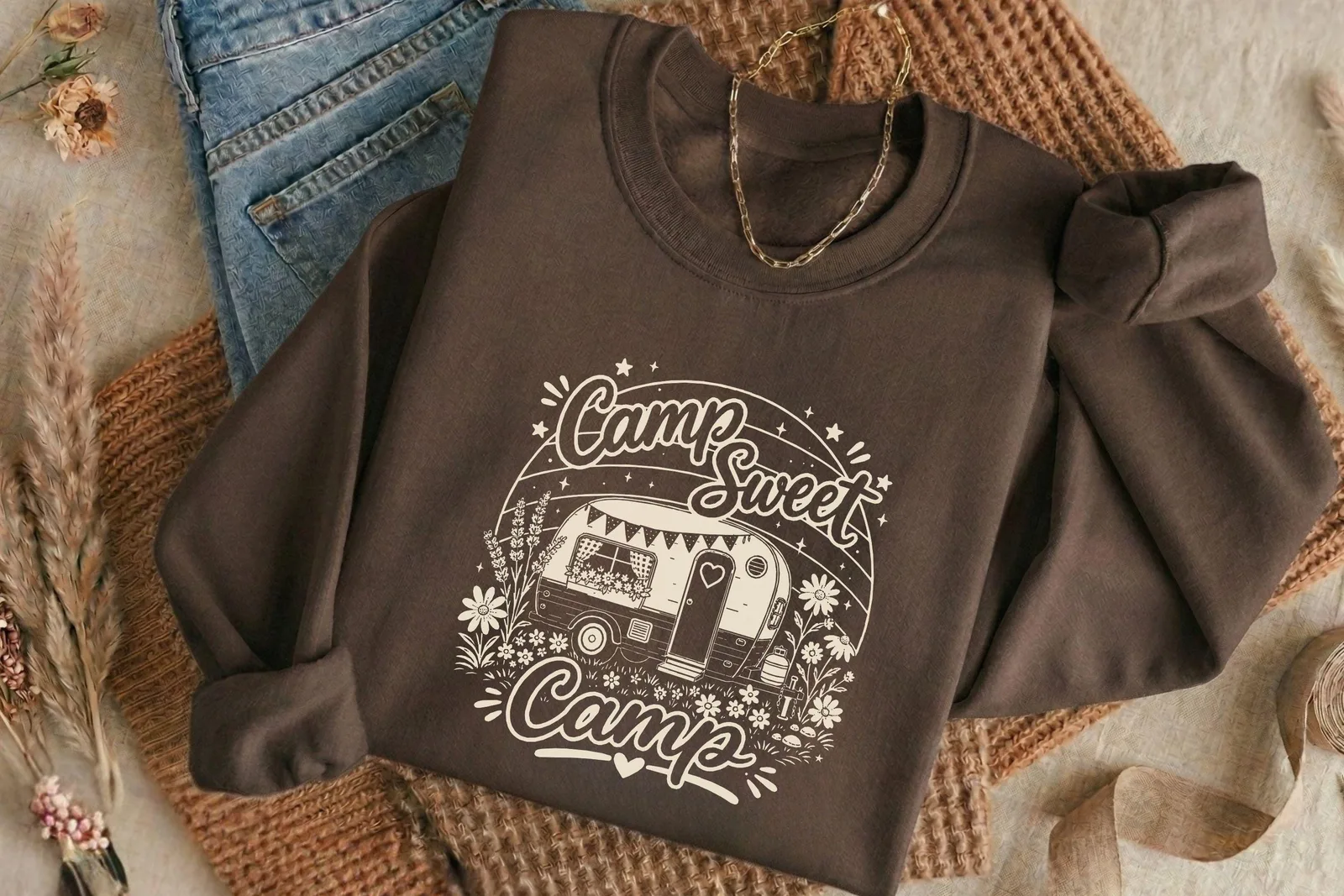 Camp Sweet Camp SVG PNG, Camping Shirt Design, Girl Summer Cliparts digital download preview by Cute & Co.