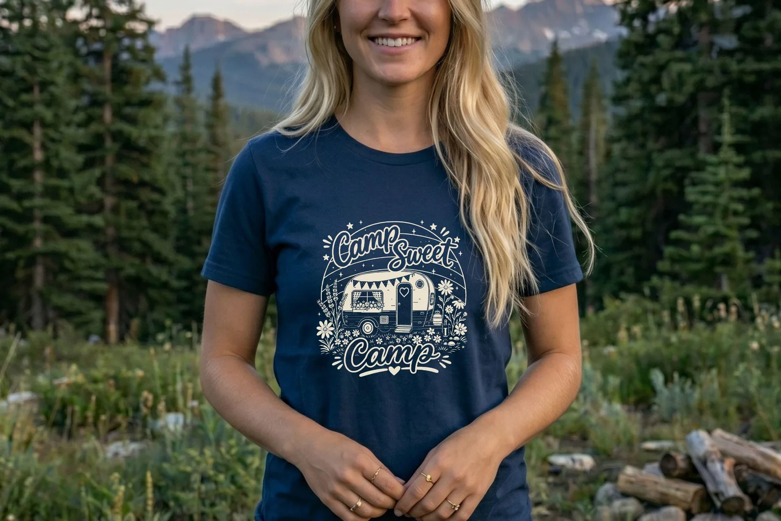 Camp Sweet Camp SVG PNG, Camping Shirt Design, Girl Summer