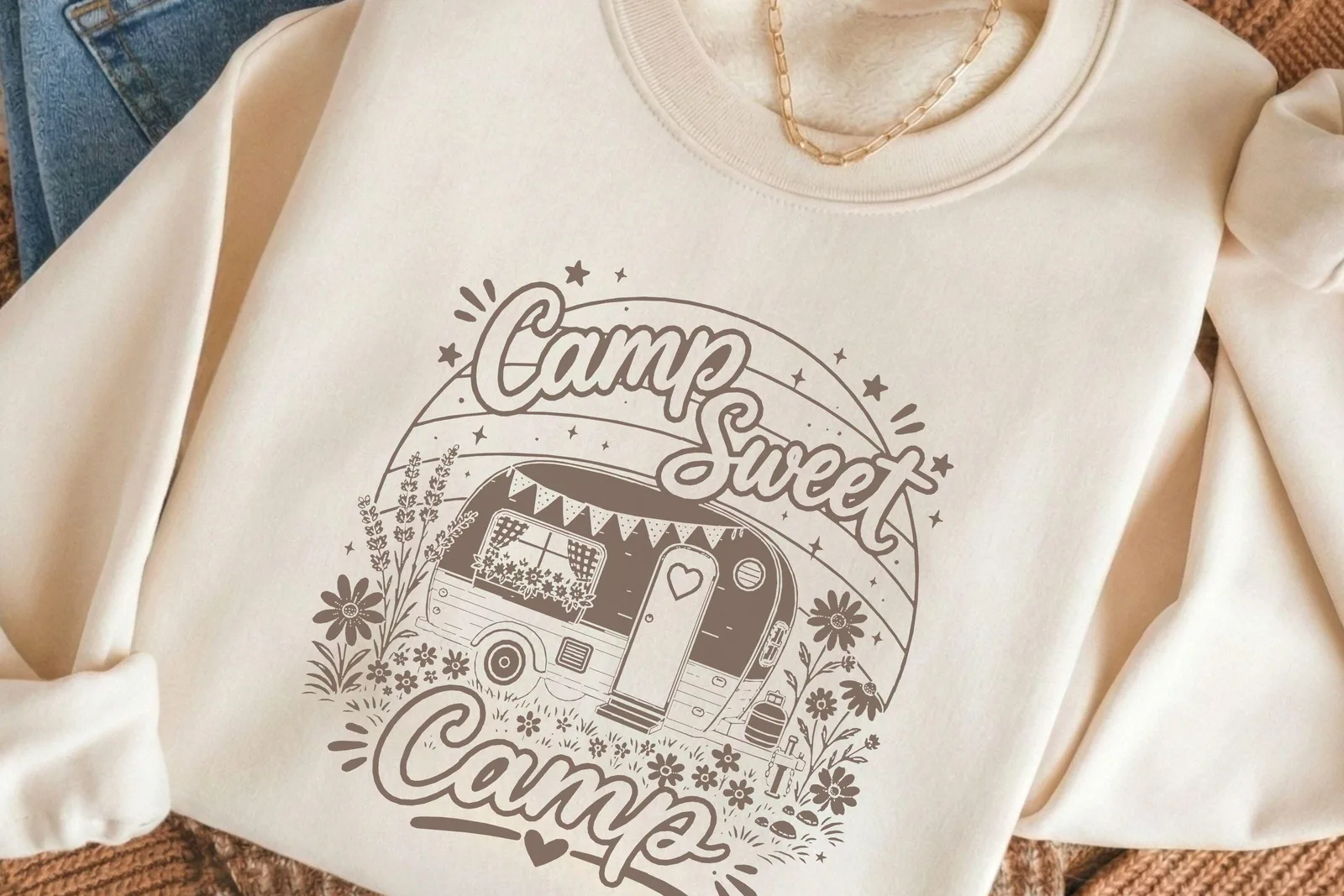 Camp Sweet Camp SVG PNG, Camping Shirt Design, Girl Summer