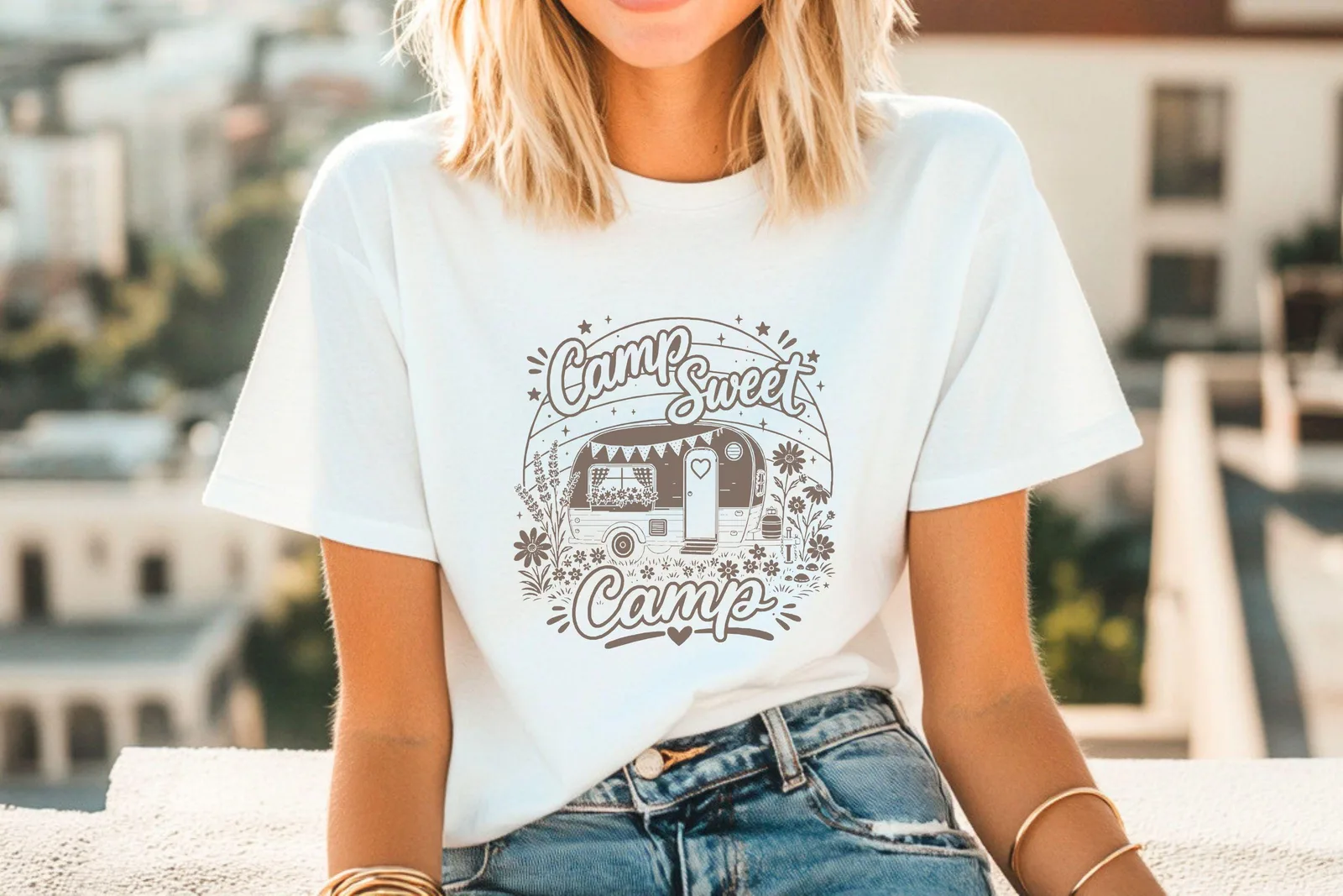 Camp Sweet Camp SVG PNG, Camping Shirt Design, Girl Summer