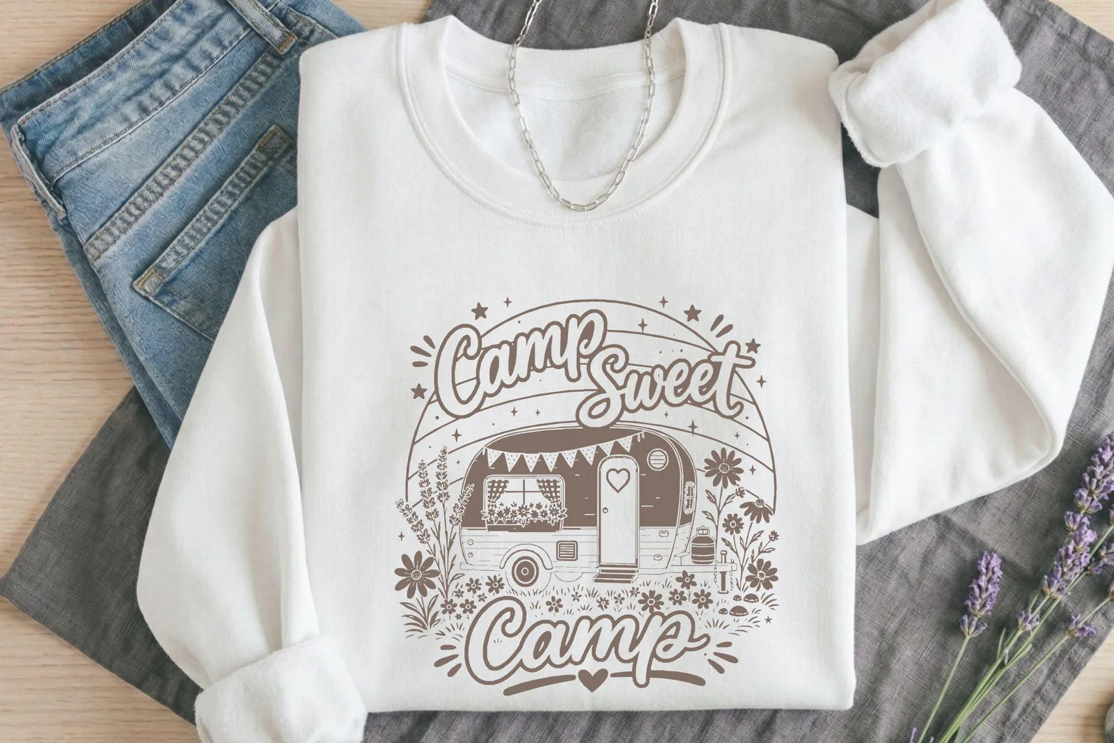 Camp Sweet Camp SVG PNG, Camping Shirt Design, Girl Summer