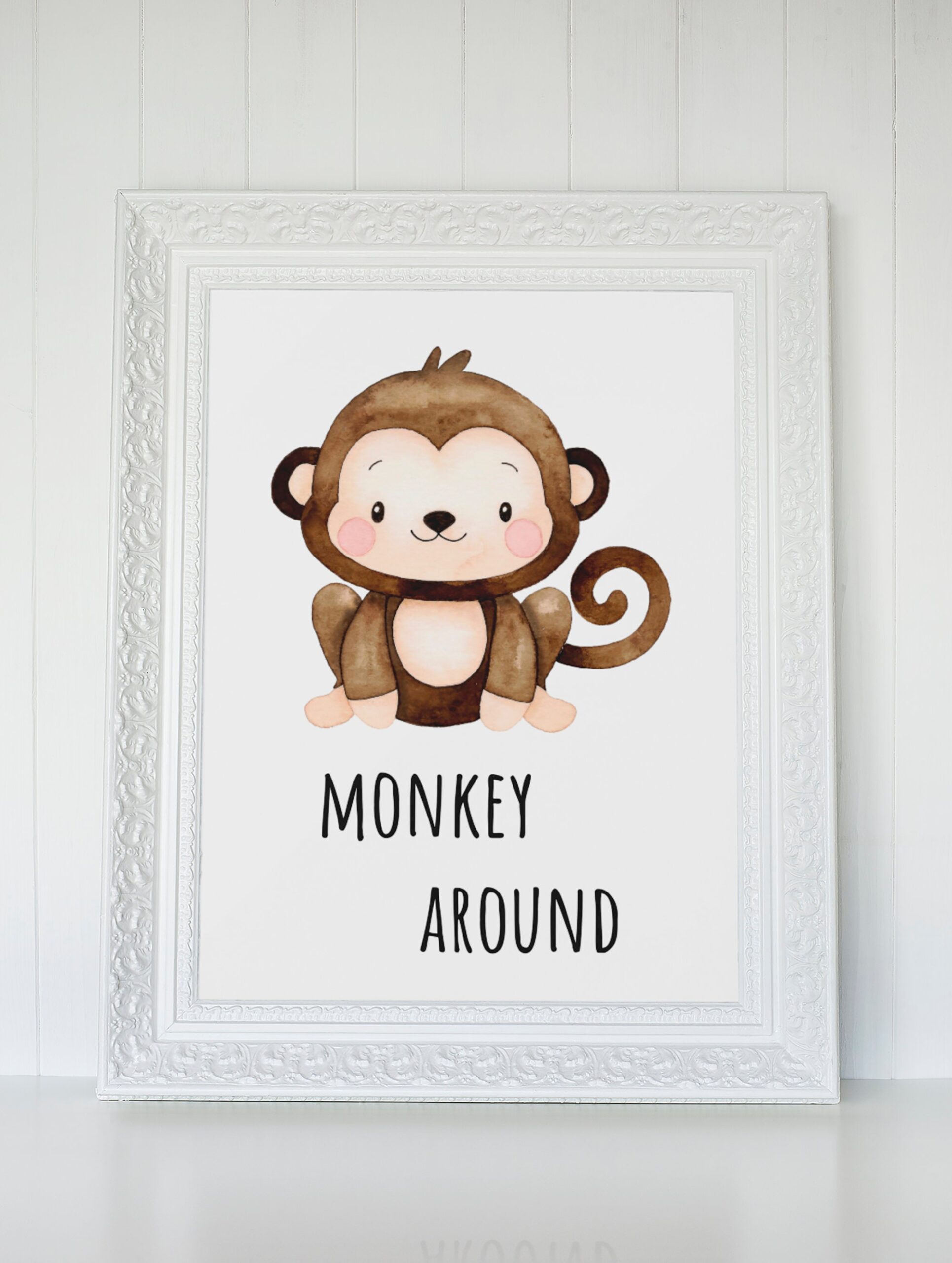 Safari Animals Watercolor Print Set, Nursery Decor (PDF/JPEG) - Image 5