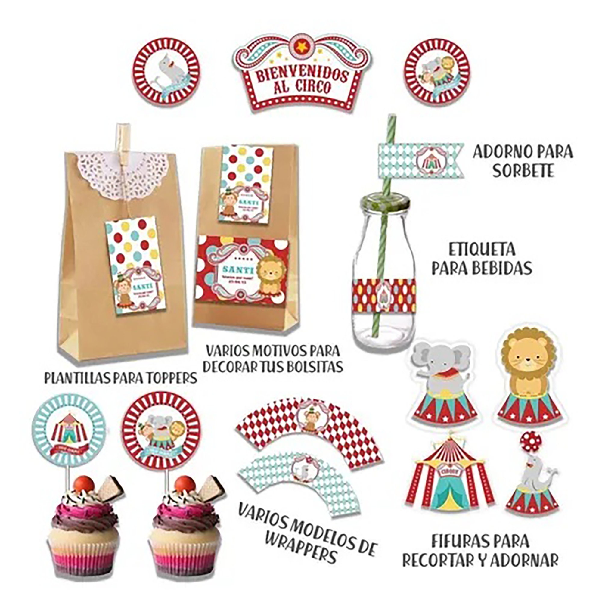 Carnival Party Printables, Editable Circus Theme (Digital Download) - Image 3