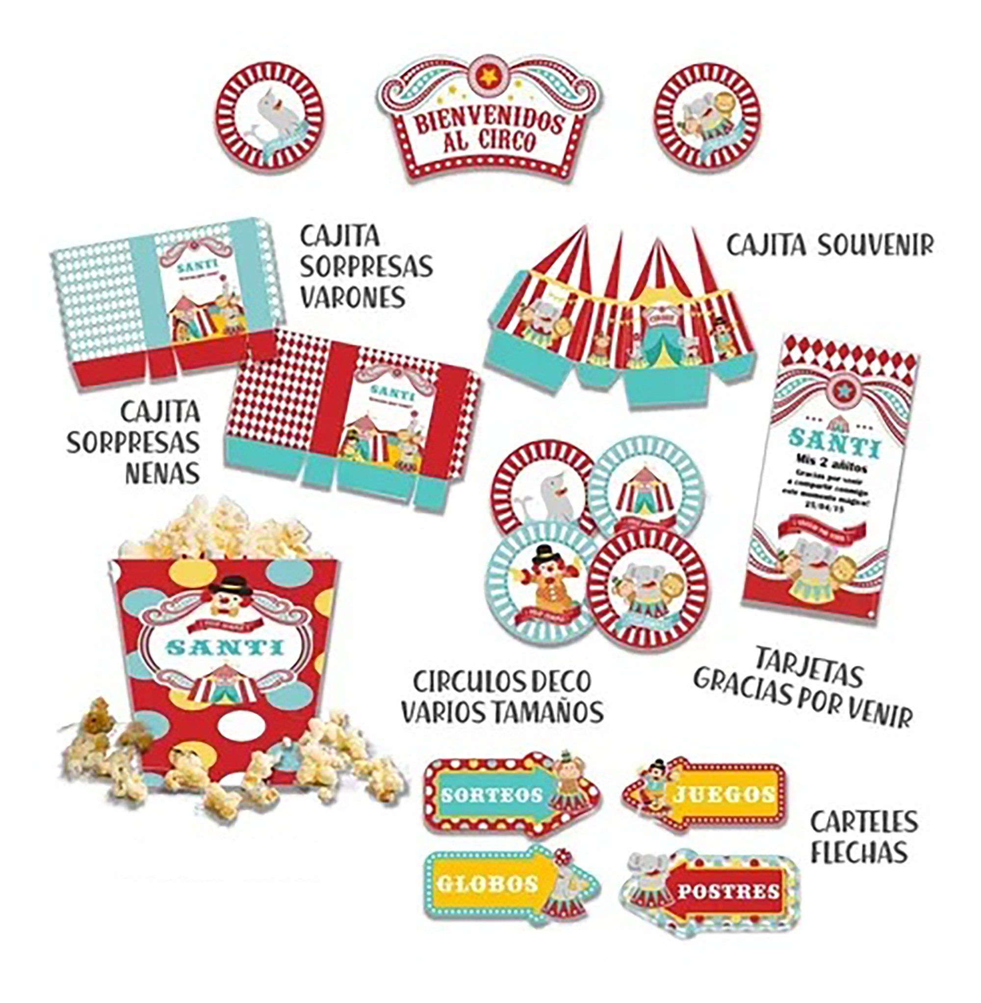 Carnival Party Printables, Editable Circus Theme (Digital Download) - Image 4