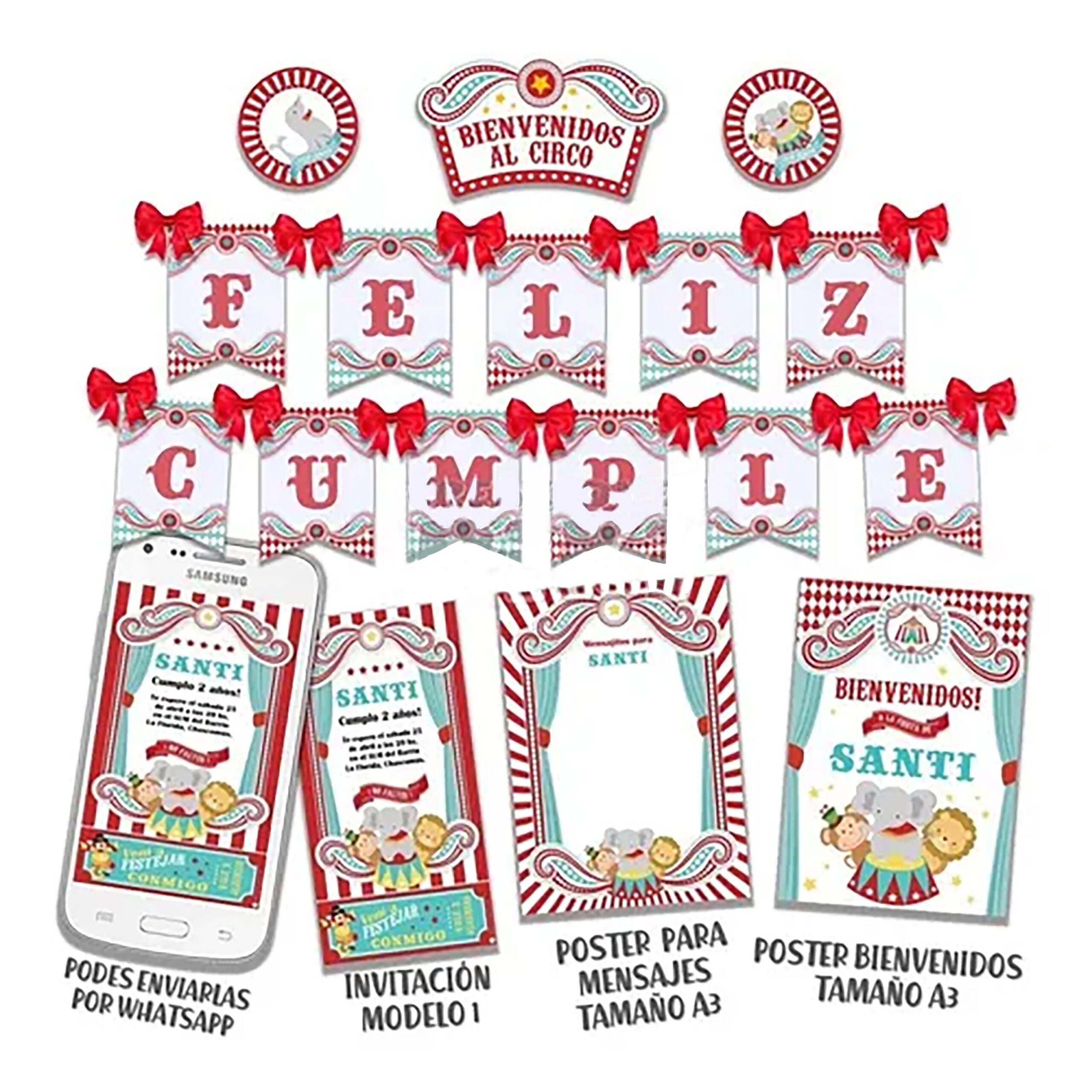 Carnival Party Printables, Editable Circus Theme (Digital Download) - Image 5