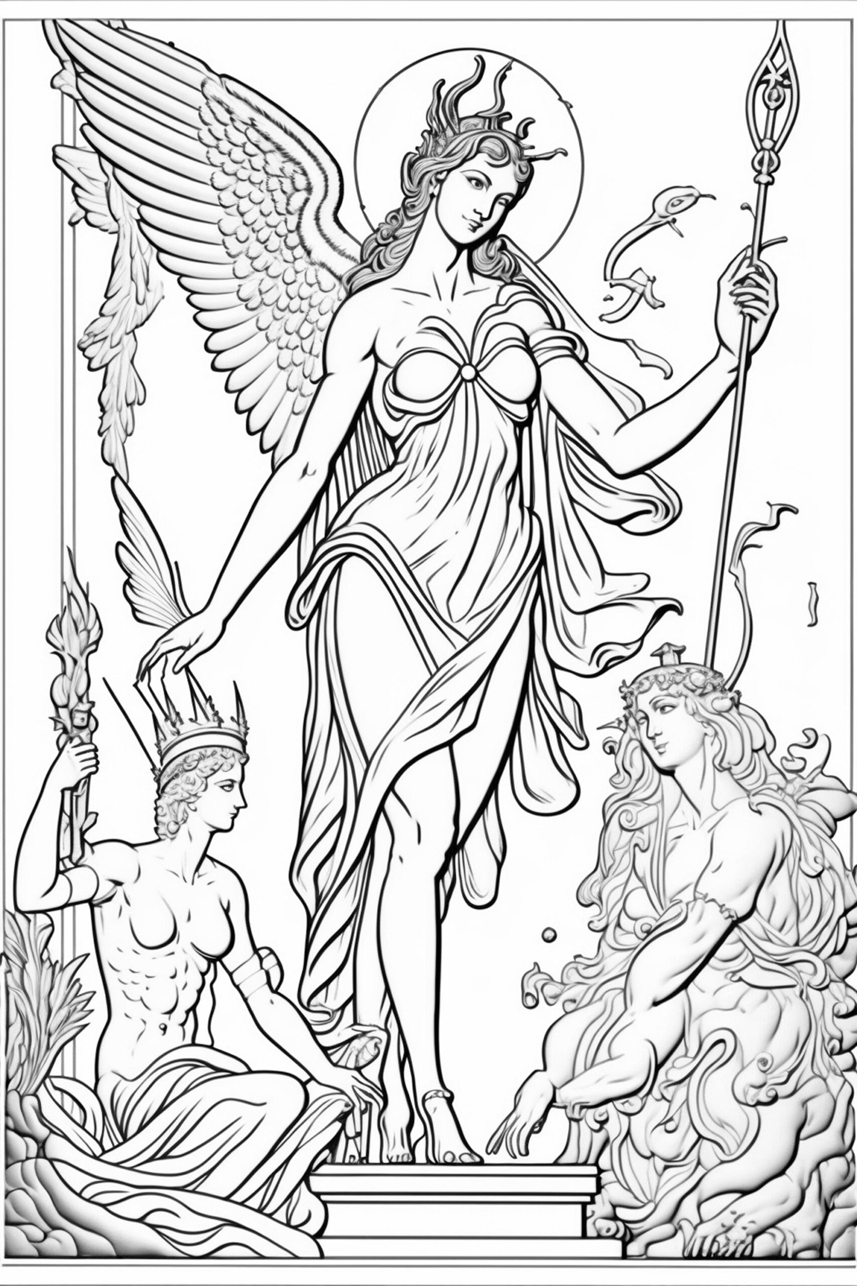 Greek Mythology Coloring Book | 80 Printable Pages, Gods & Heroes (Digital Download) - Image 4