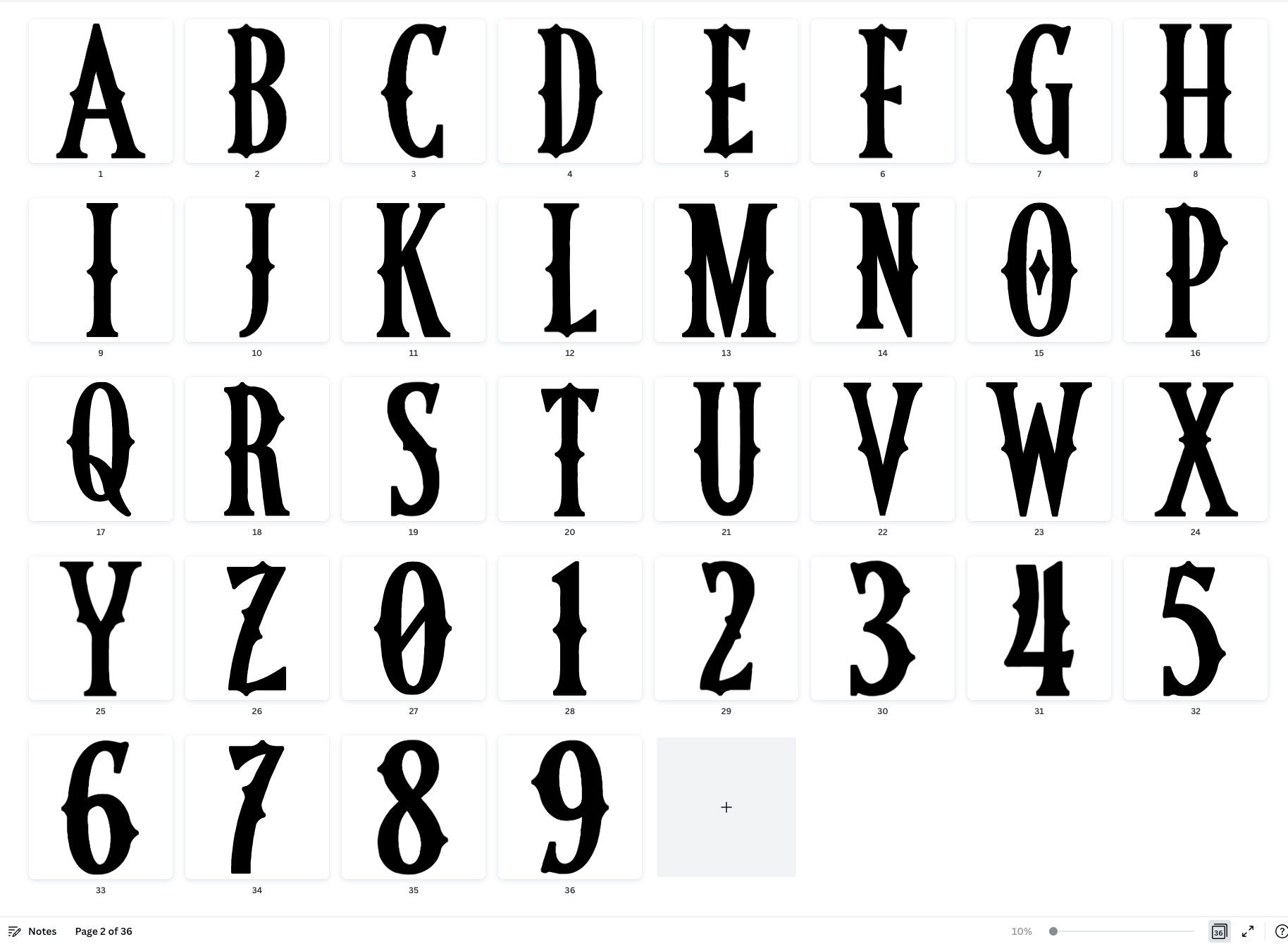 Gothic Canva Letter Frames, Fillable Alphabet (Digital Download) - Image 2