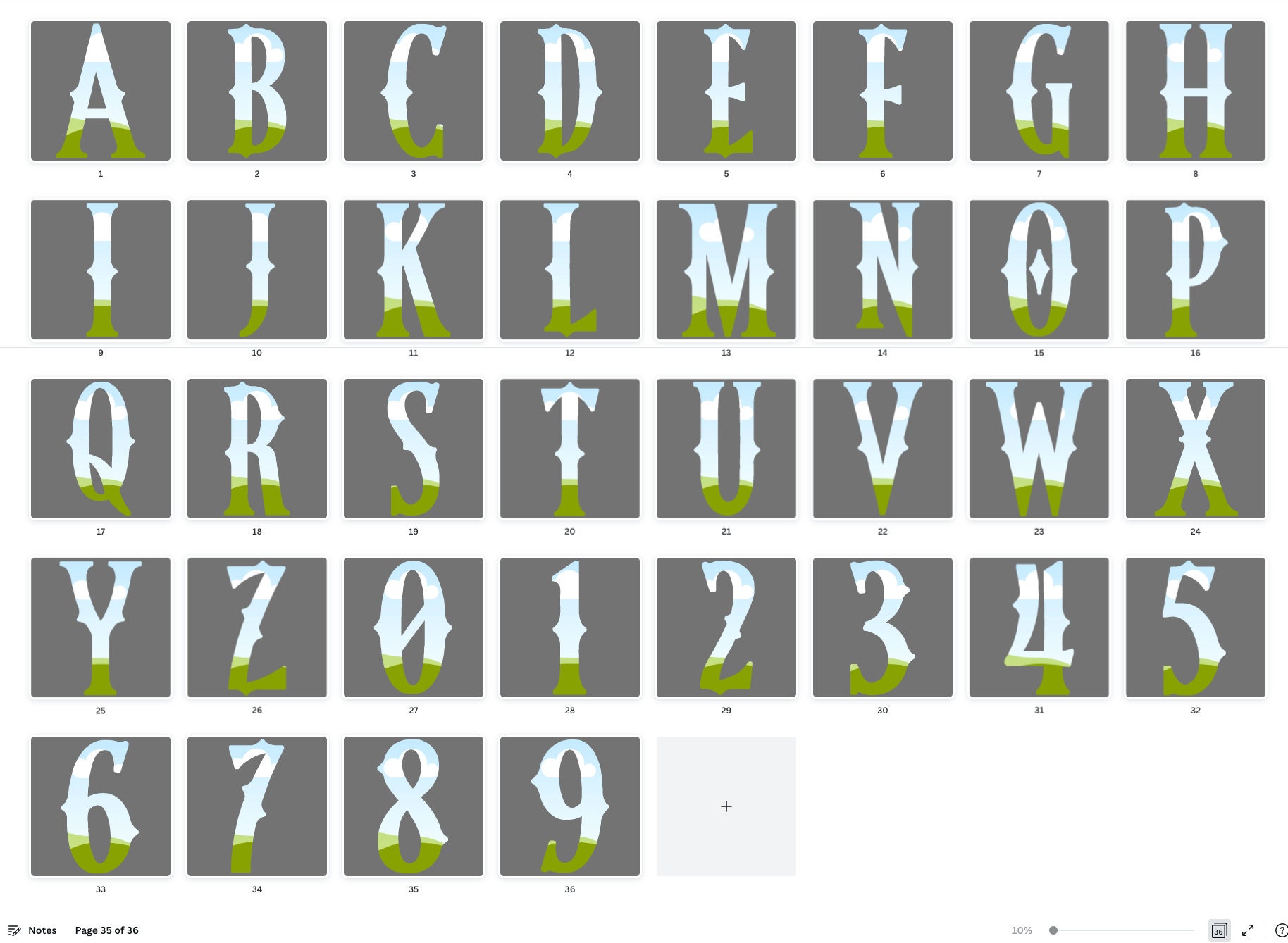 Gothic Canva Letter Frames, Fillable Alphabet (Digital Download)