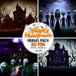 Halloween Clipart PNG Bundle: 30 Spooky Images (Digital Download)