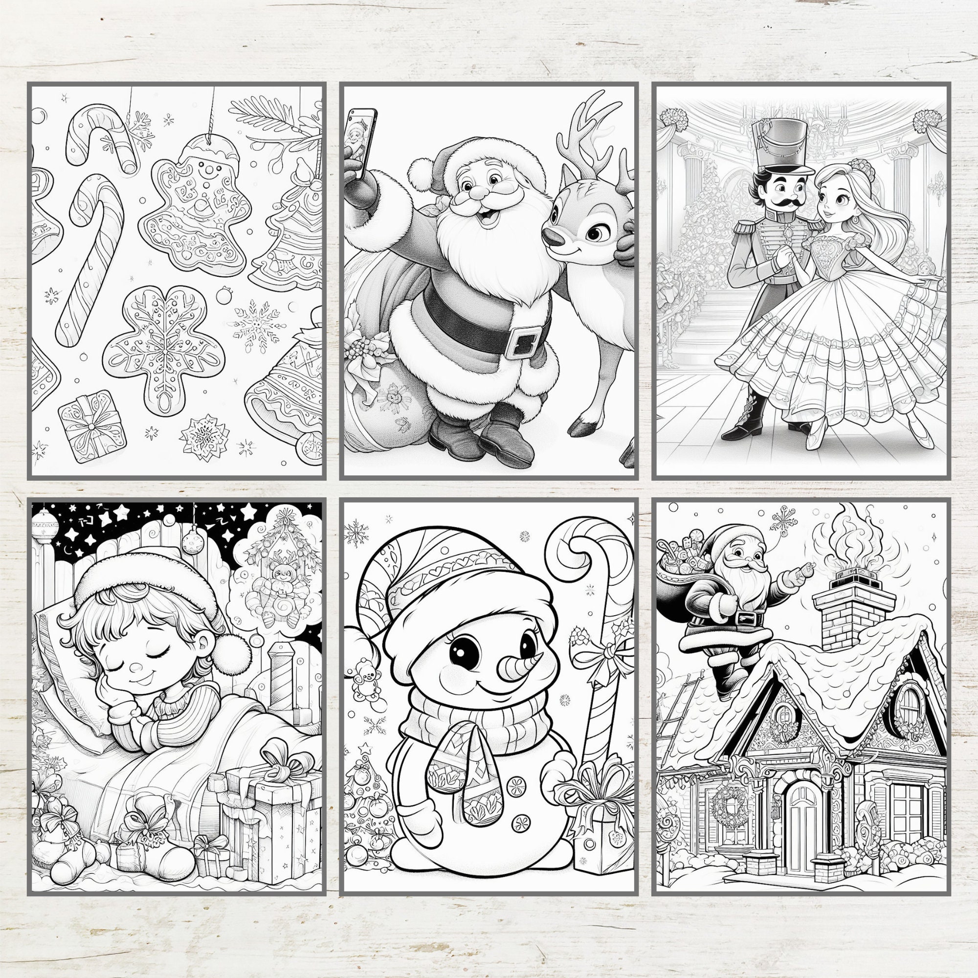 Christmas Coloring Book: 80 Pages, Santa, Winter Scenes (PDF Download) - Image 5