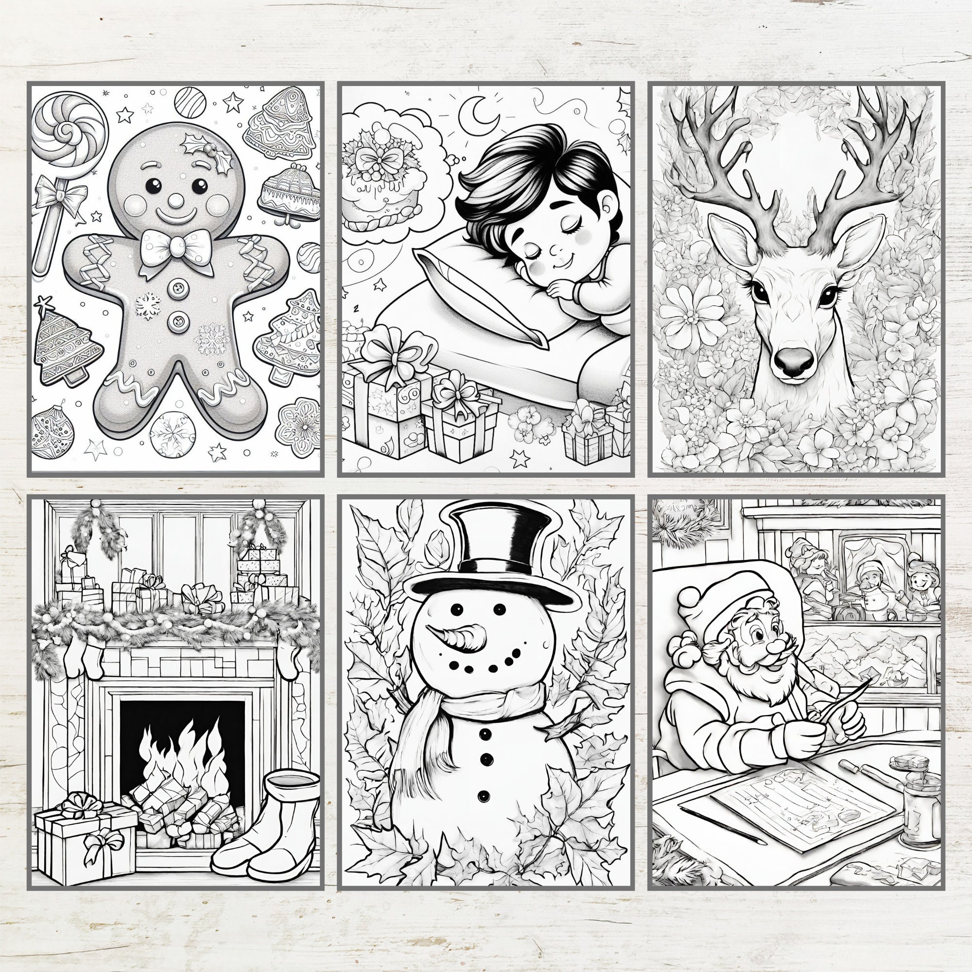 Christmas Coloring Book: 80 Pages, Santa, Winter Scenes (PDF Download) - Image 7