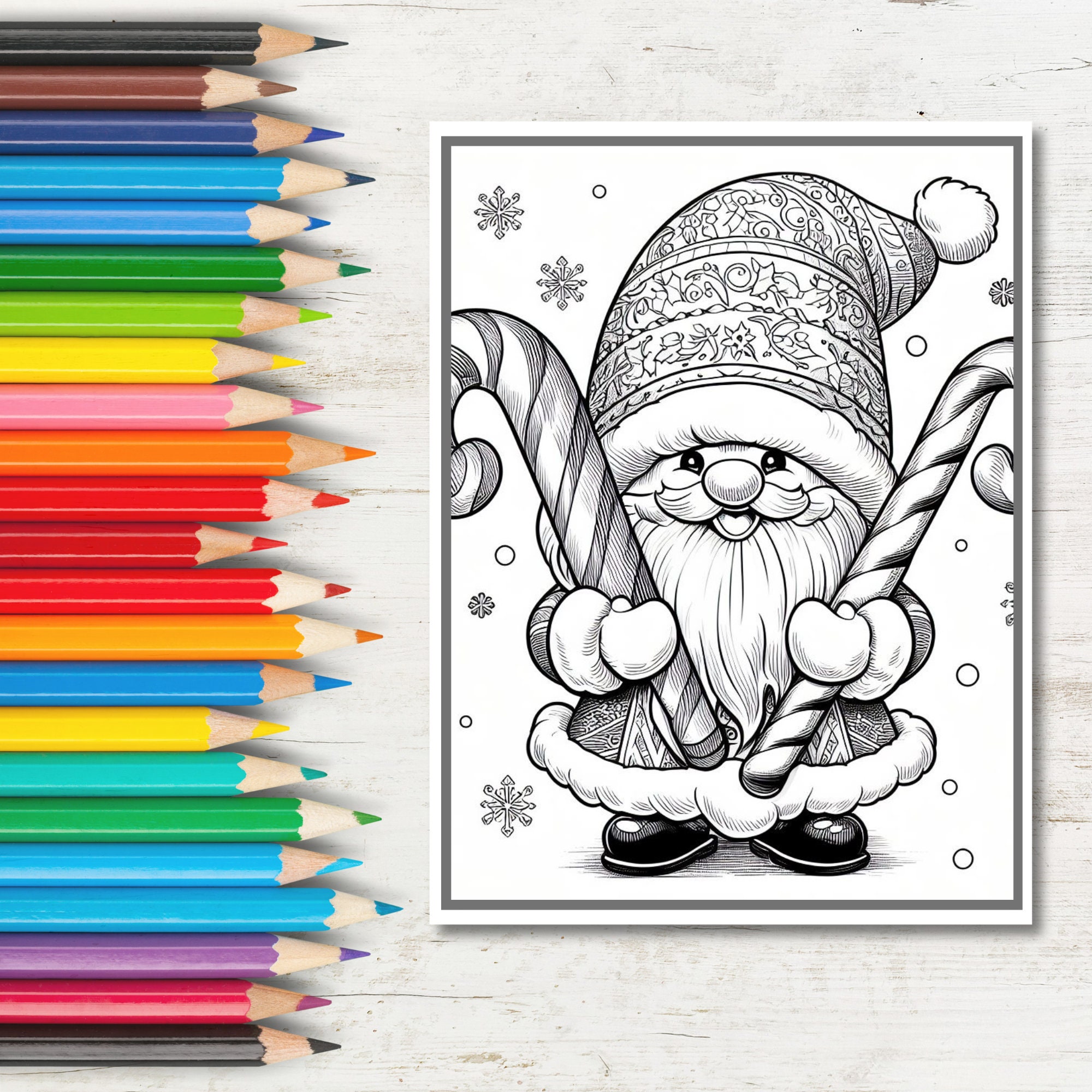 Christmas Coloring Book: 80 Pages, Santa, Winter Scenes (PDF Download) - Image 3