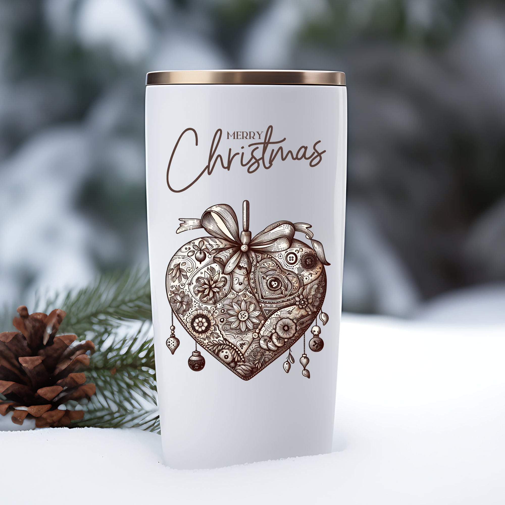 Watercolor Sewing Christmas Ornaments Clipart Bundle (PNG) - Image 5