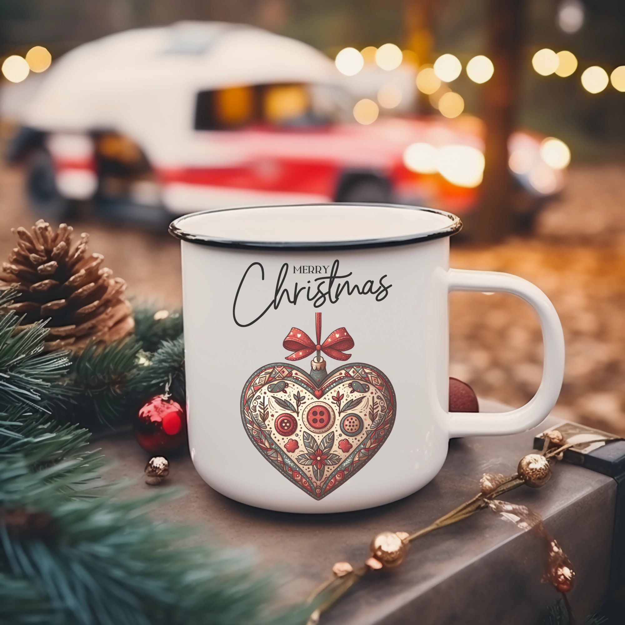 Watercolor Sewing Christmas Ornaments Clipart Bundle (PNG) - Image 7