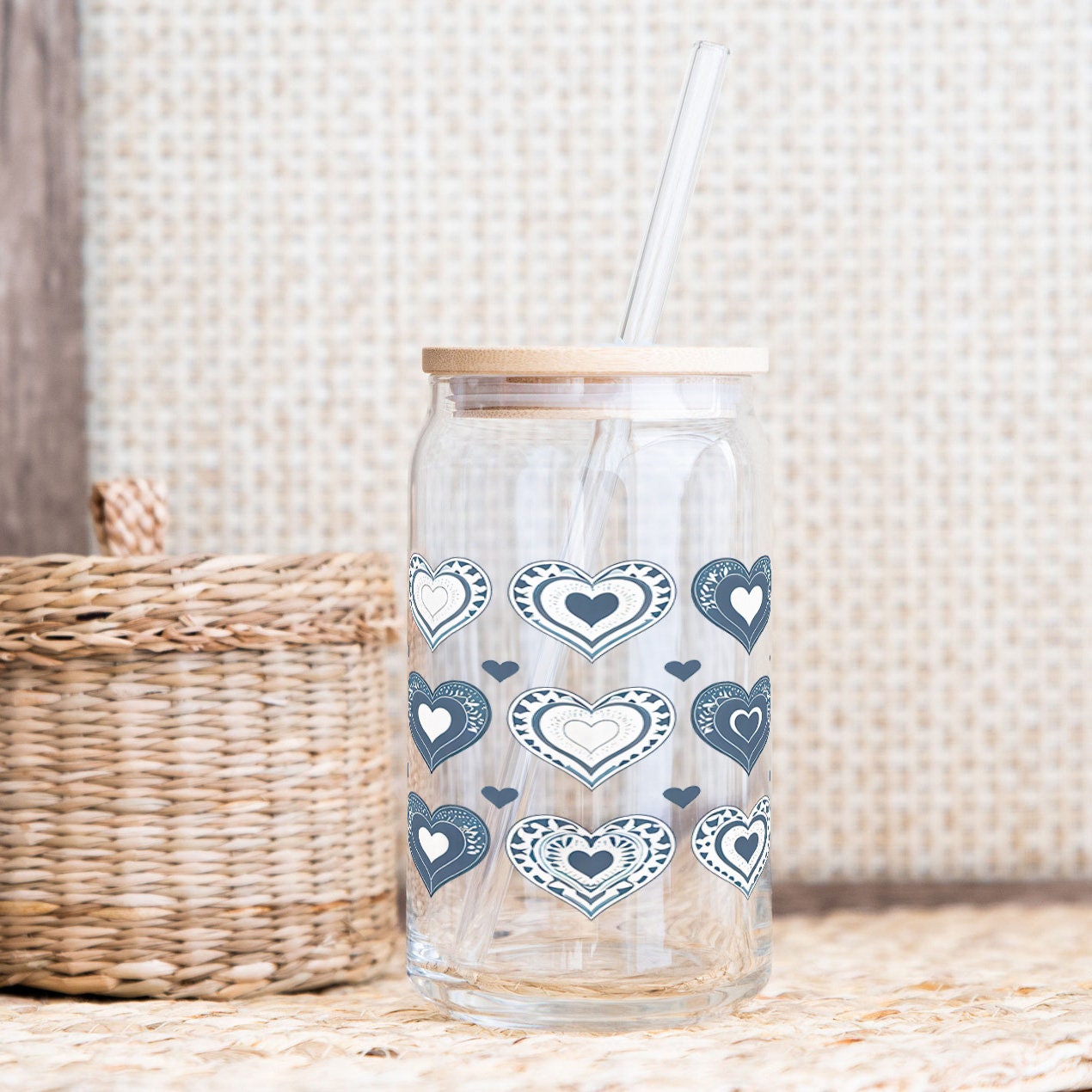 Valentine Hearts Mug and Tumbler Wrap Sublimation Design (Digital Download) - Image 2