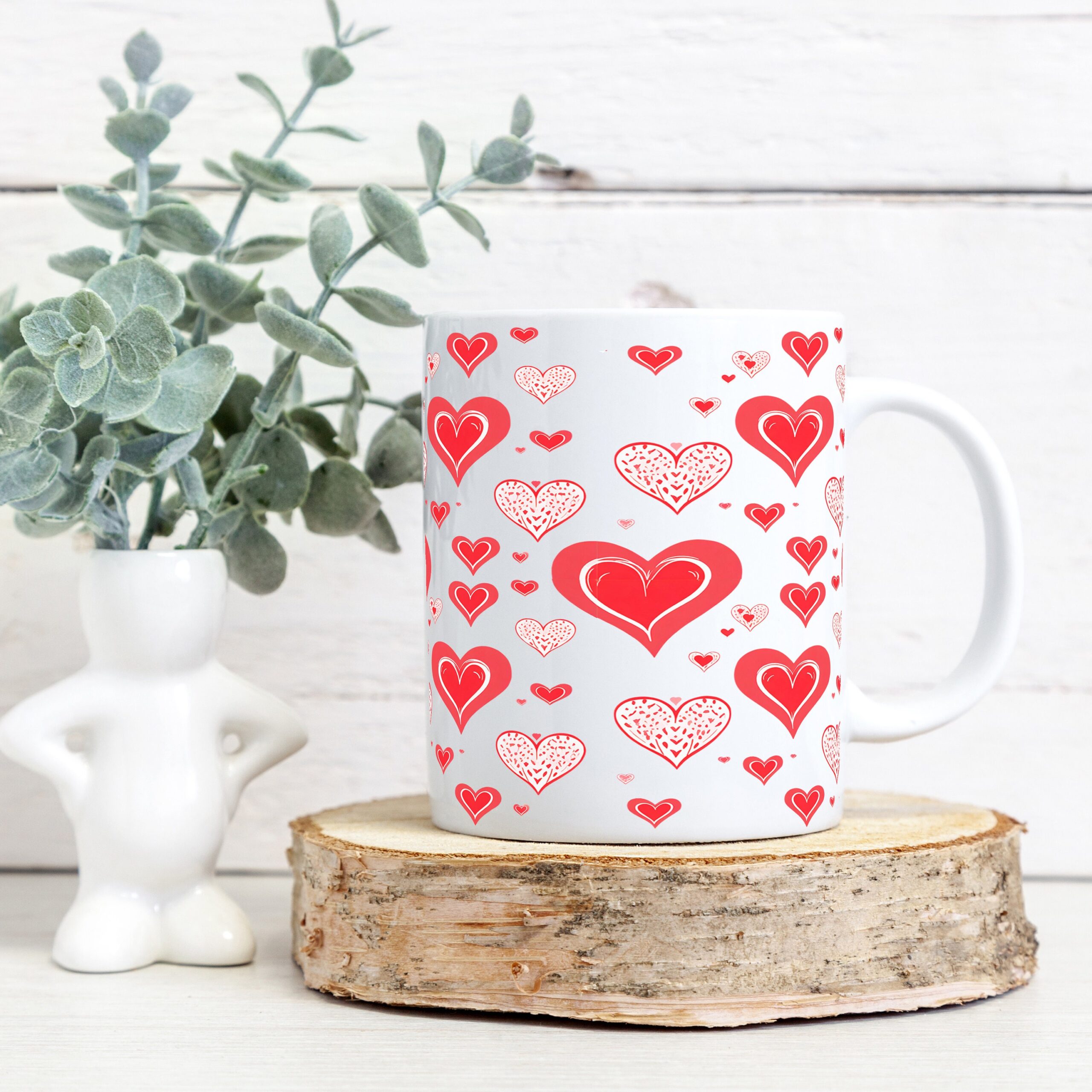 Valentine Hearts Mug and Tumbler Wrap Set, Sublimation Design (Digital Download) - Image 3