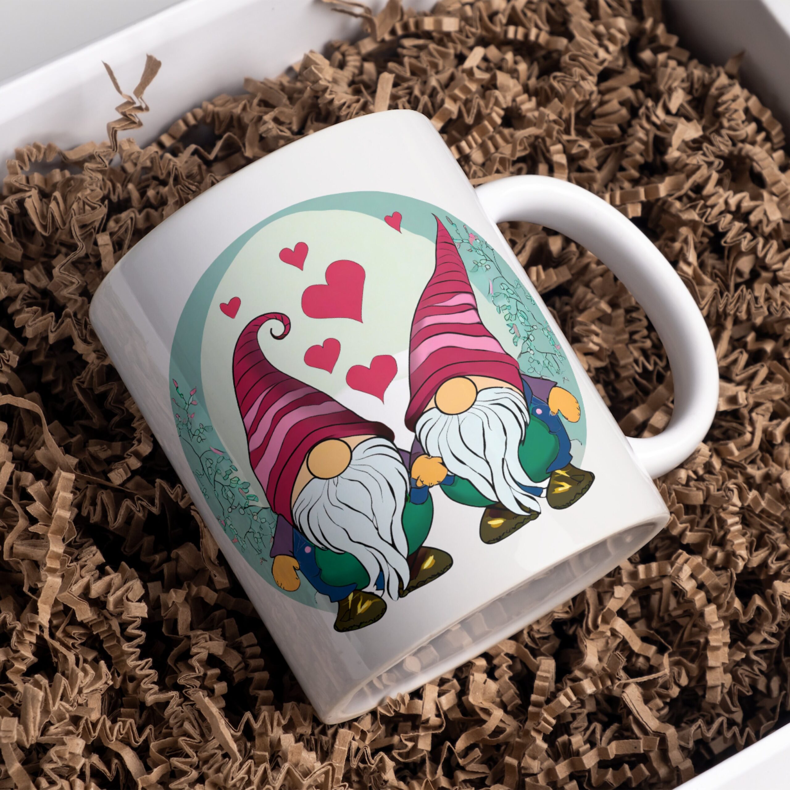 Valentine Gnomes Mug and Tumbler Wrap, Sublimation Design (Digital Download) - Image 3